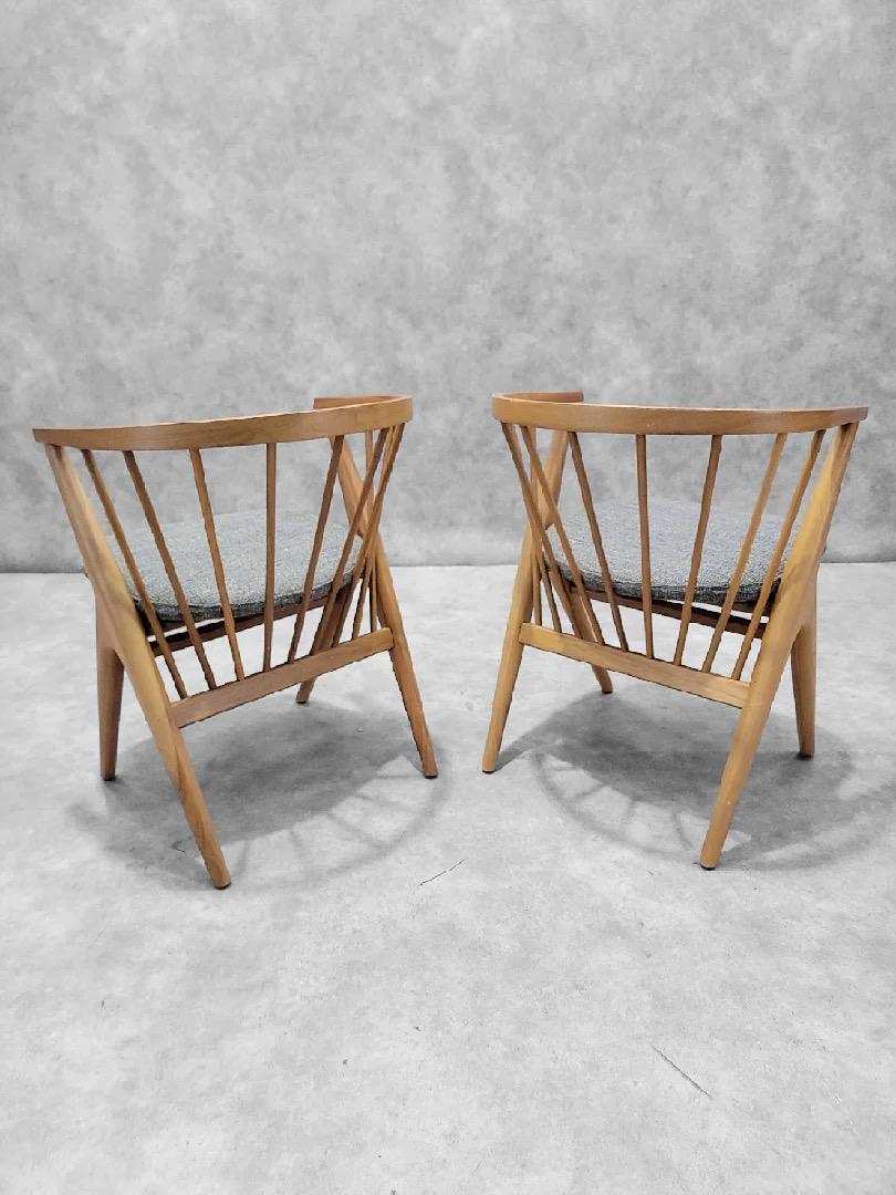 Sillas de capitán de teca estilo Sibast Møbler nº 8 Modernas de mediados de siglo - Pareja en venta 2
