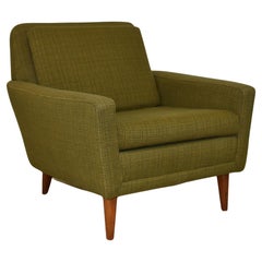 Mid-Century Modern Side Chair by DUX Green Tweed