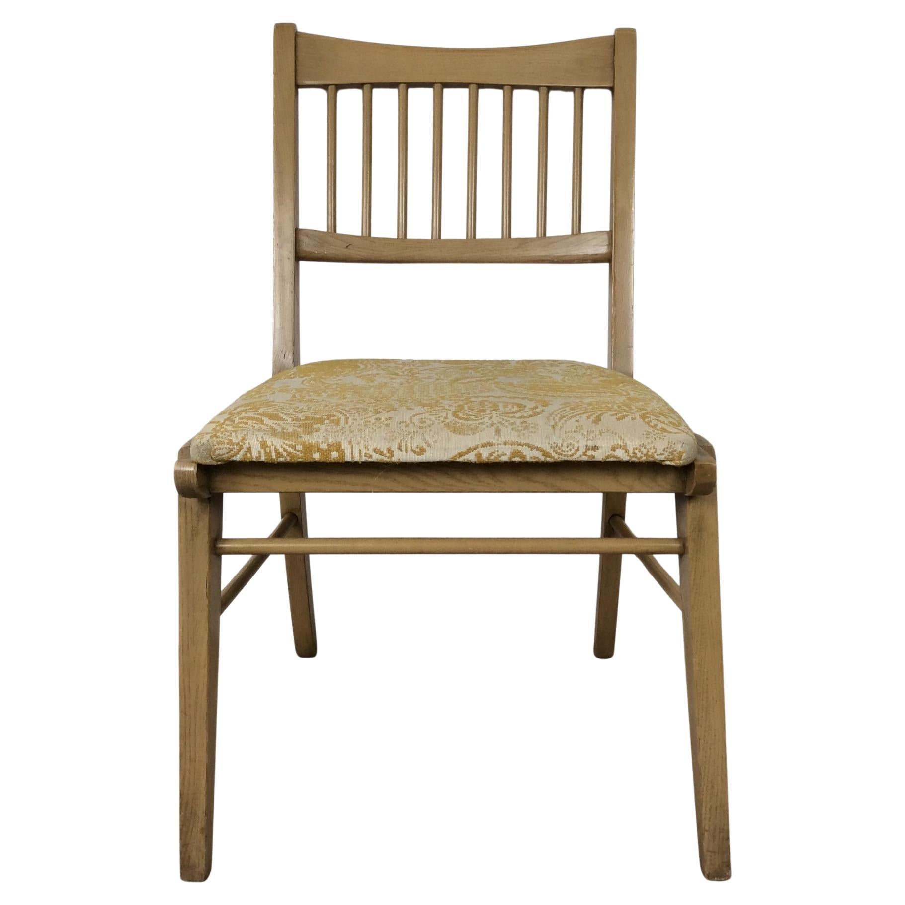 Mid Century Modern Side Chair with Limed Oak Finish