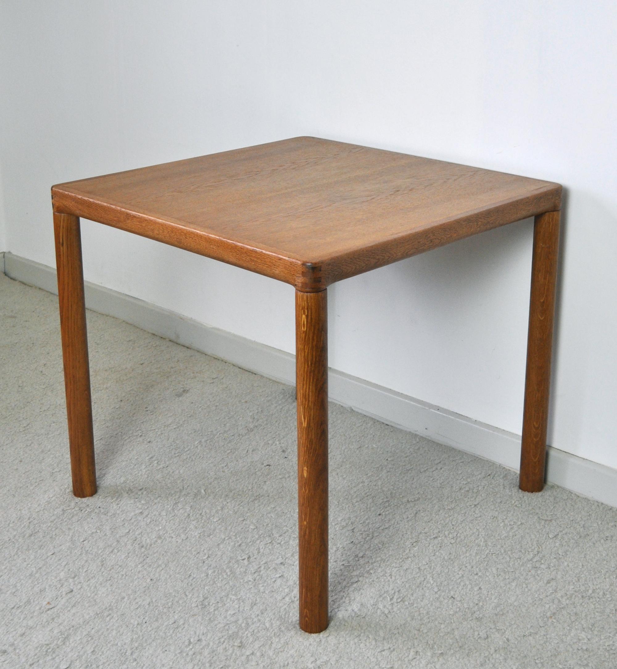 Occasional table by Norwegian designer Henry Walter (H.W.) Klein. Elegant details and joinery. Made by Bramin in Denmark.
