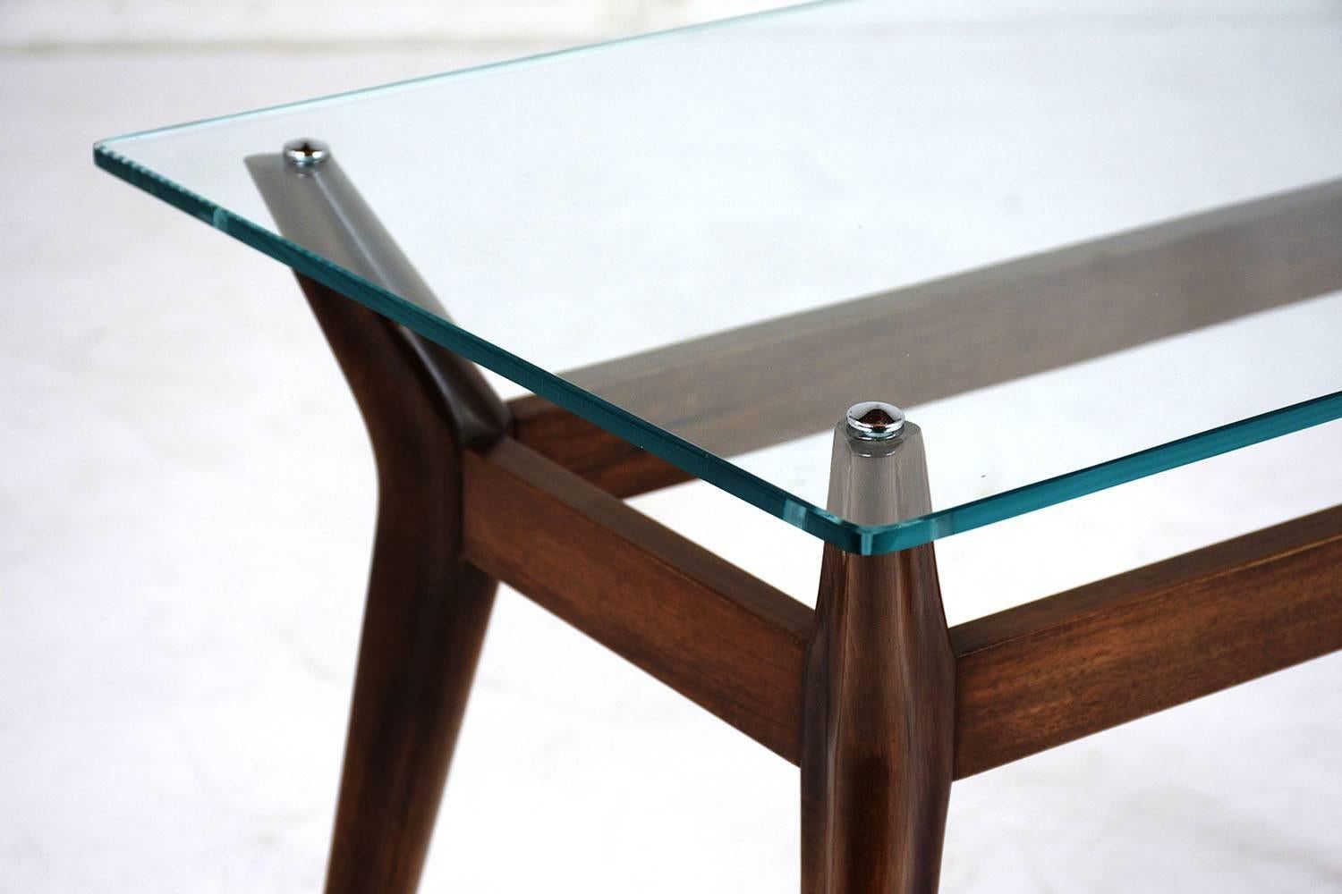 Glass Mid-Century Modern Side Table