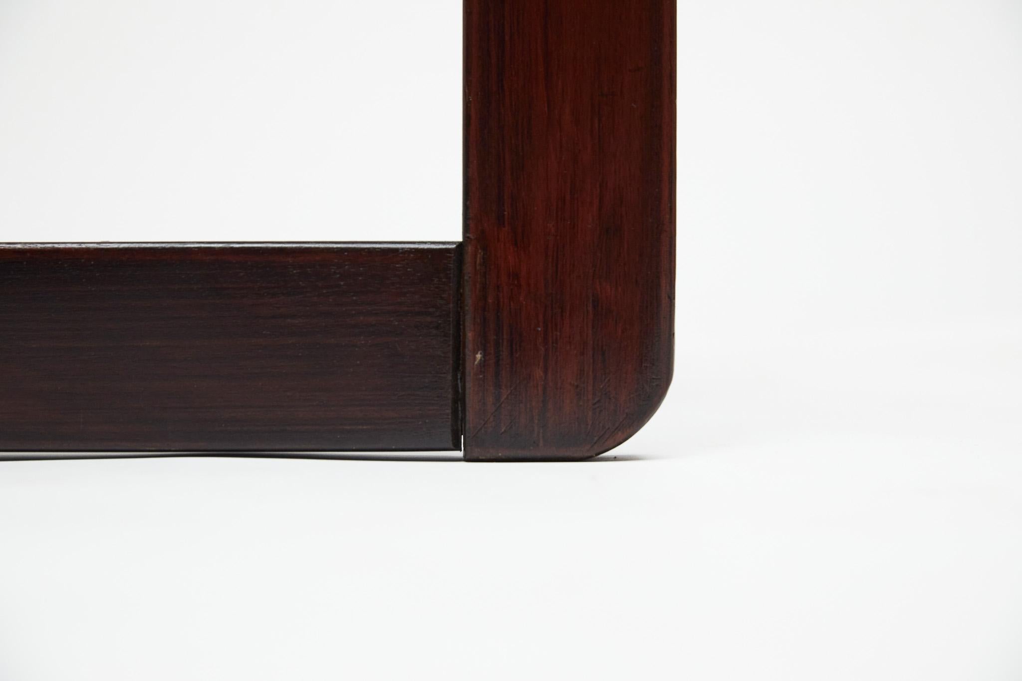 Mid-Century Modern Side Table in Hardwood and Marble by Percival Lafer, 1970's For Sale 2