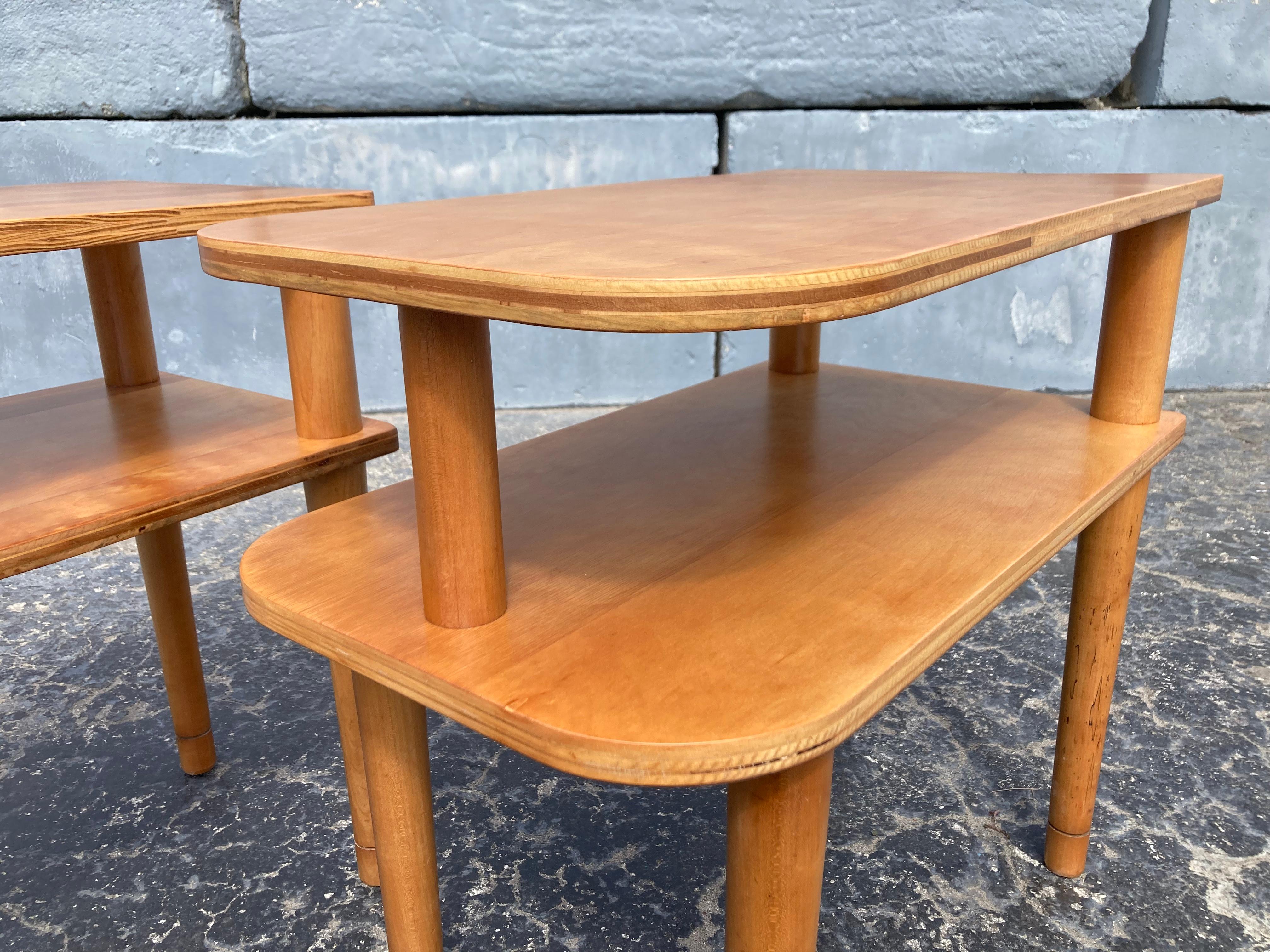 Wood Mid Century Modern Side Tables 1950s, End Tables For Sale