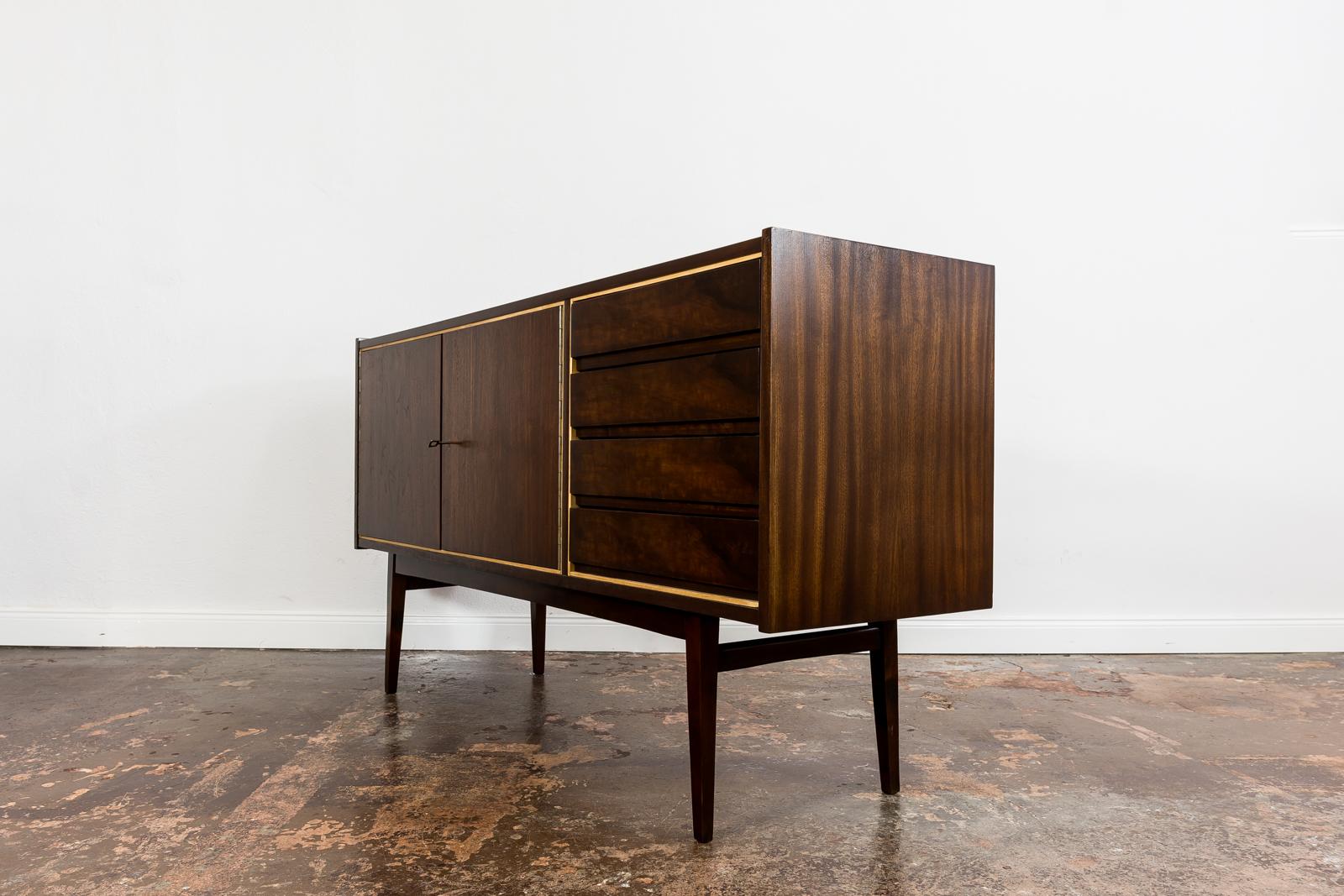 Wood Mid Century Modern Sideboard by S. Albracht, 1960's For Sale