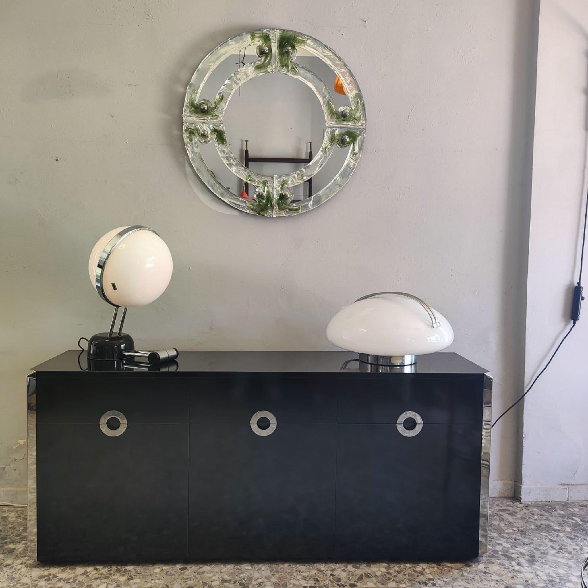 Italian Mid-Century Modern Sideboard by Willy Rizzo for Mario Sabot, 1970s

A stunning and rare vintage sideboard designed by Willy Rizzo and manufactured by Mario Sabot in Italy, circa 1970. This sophisticated piece perfectly captures the glamour
