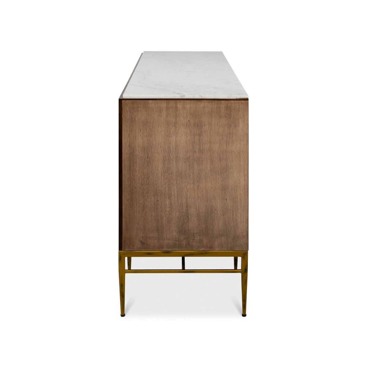 Metallo Credenza moderna del metà secolo a buffet in vendita