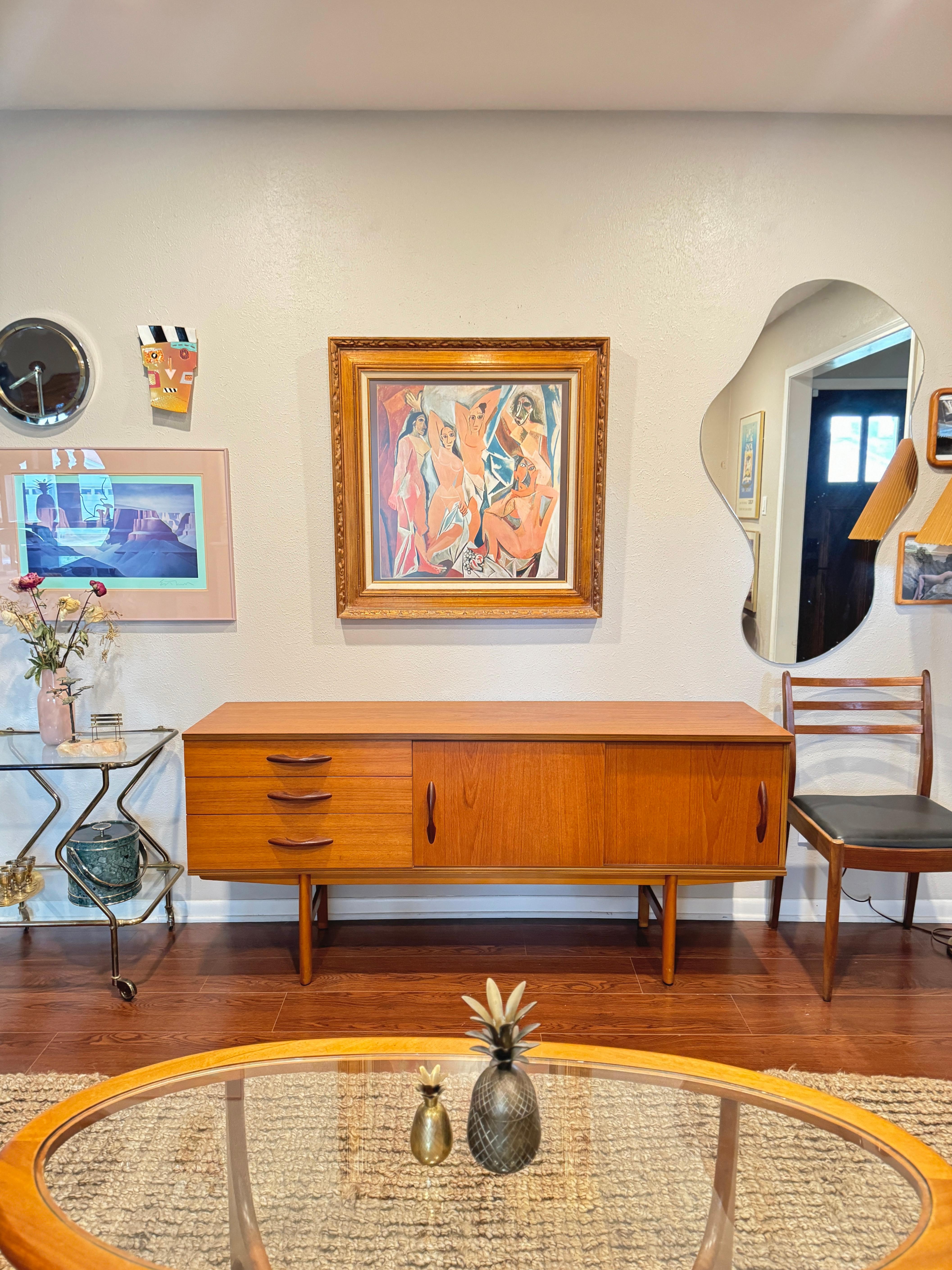 European Mid century modern sideboard by Avalon, circa 1960s For Sale