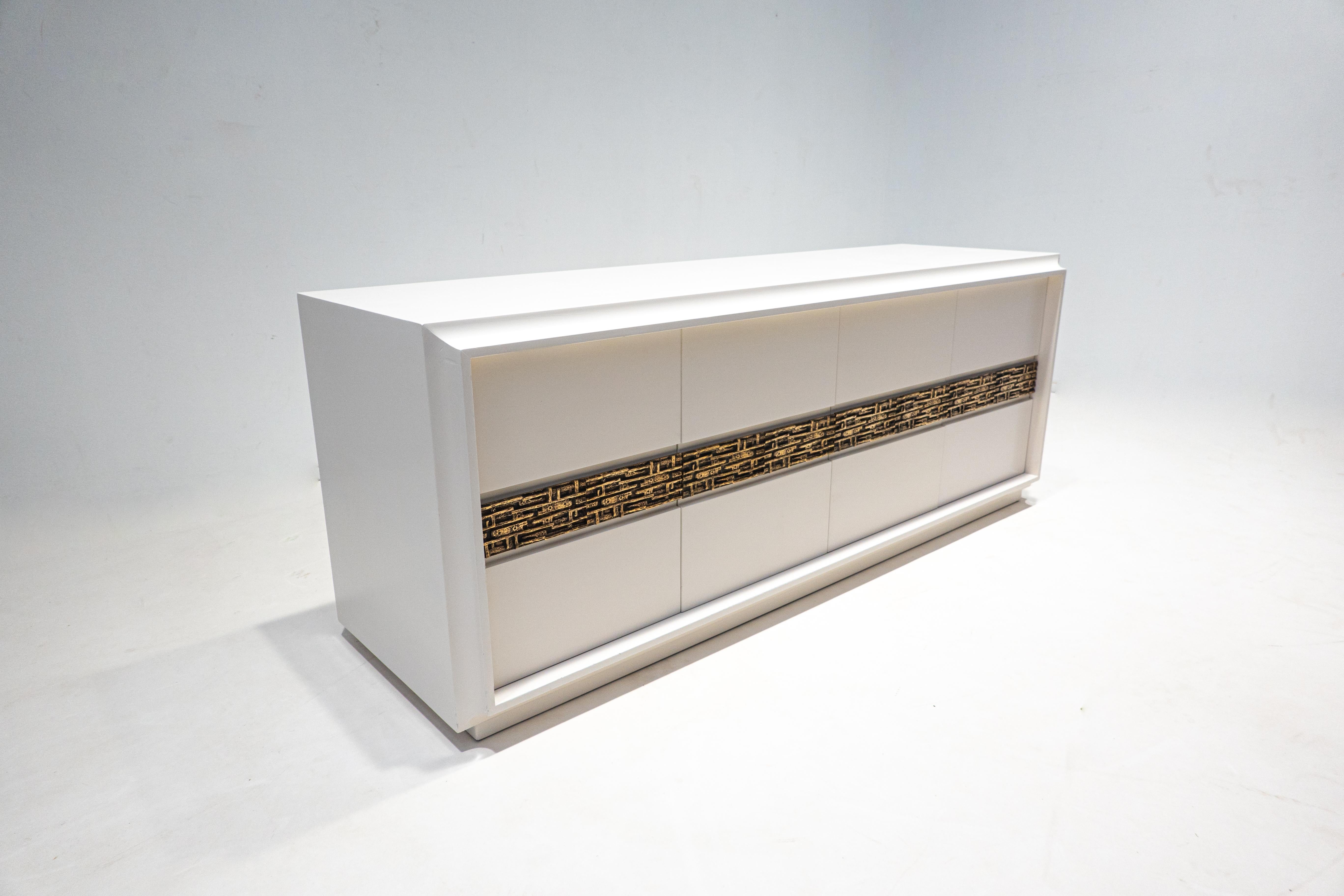 Wood Mid-Century Modern Sideboard by Luciano Frigerio for Desio, Italy, 1970s For Sale