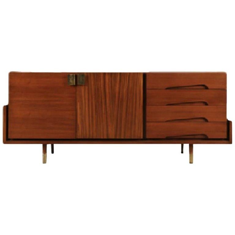 Mid-Century Modern Sideboard by Vittorio Dassi in Rosewood and Teak