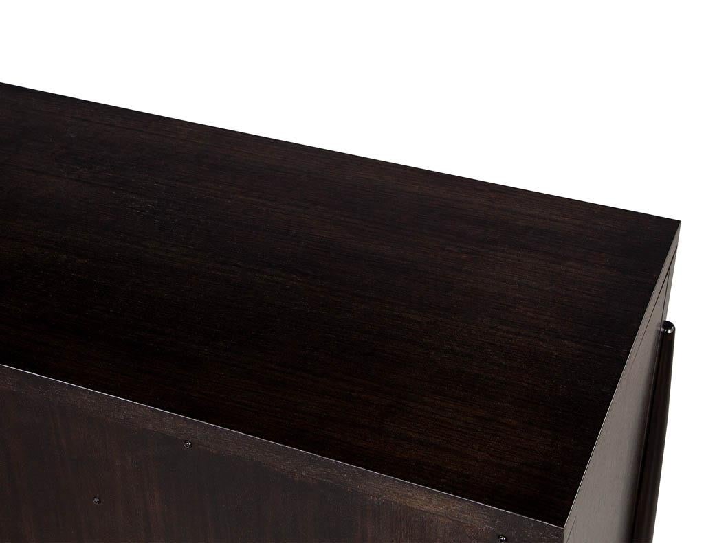 Mid-Century Modern Inspired Sideboard Cabinet in Zebra Wood 5