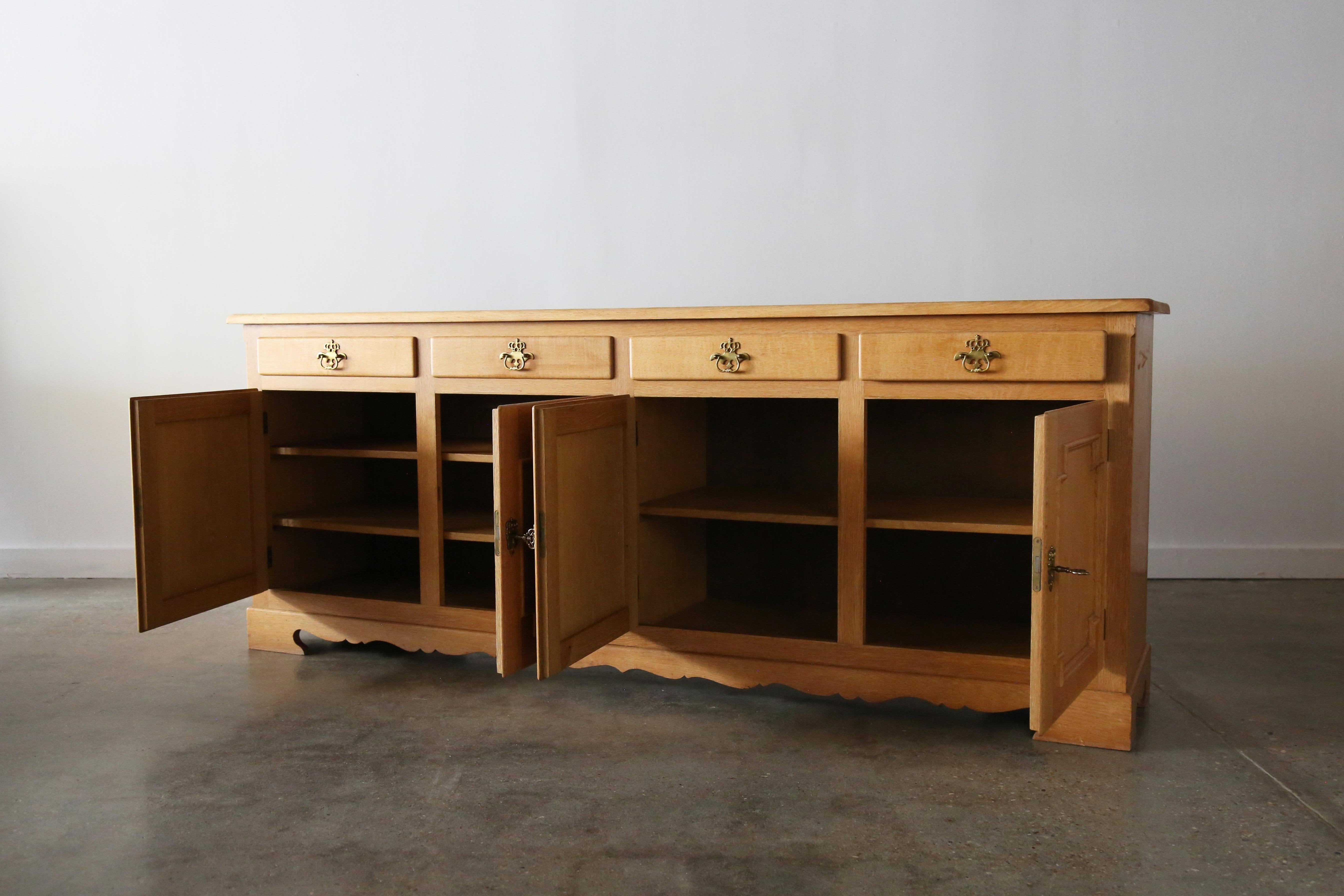 Mid-Century Modern Mid Century Modern Sideboard Credenza after Henning Kjaernulf Solid White Oak