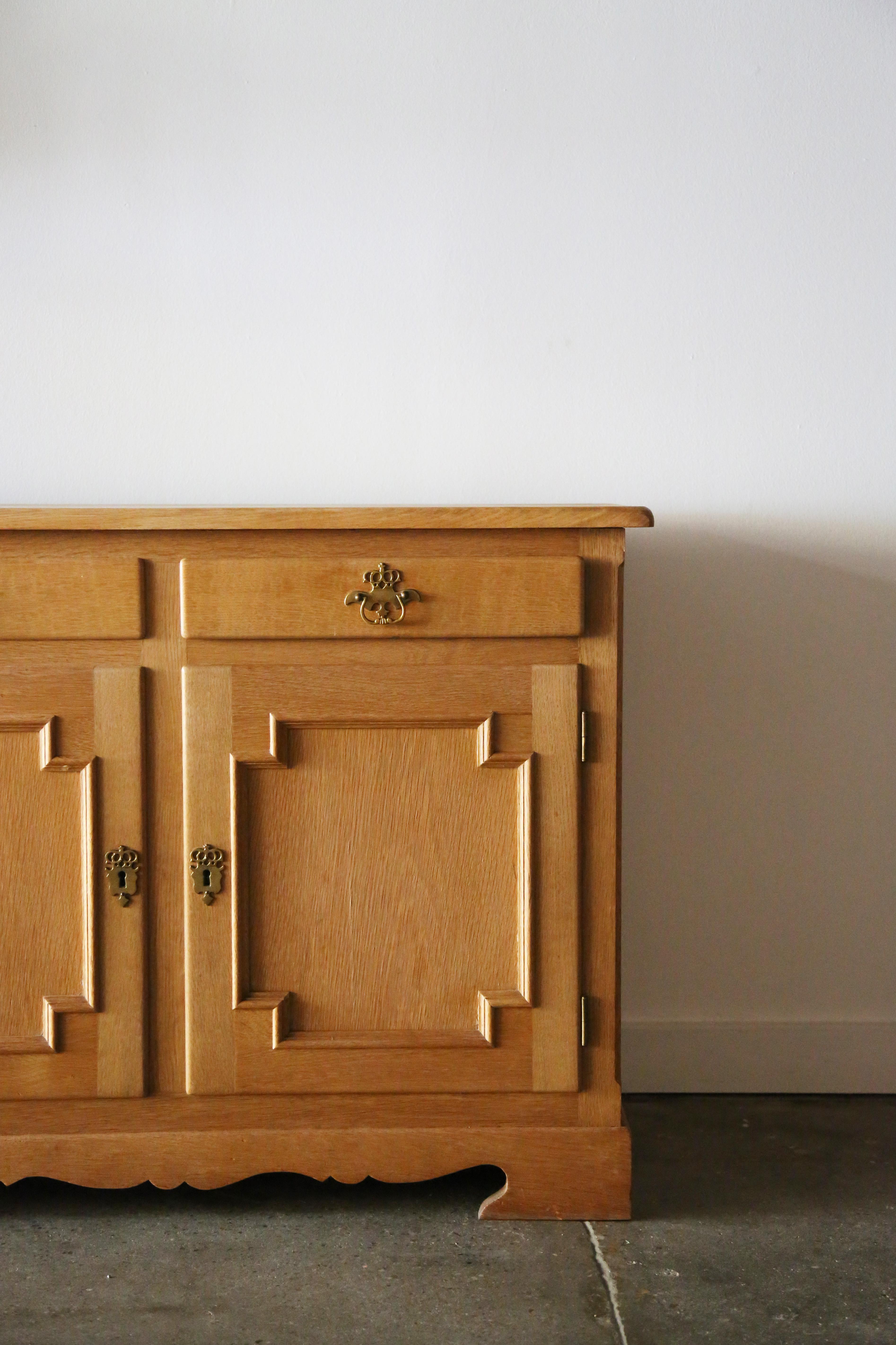 Mid-20th Century Mid Century Modern Sideboard Credenza after Henning Kjaernulf Solid White Oak