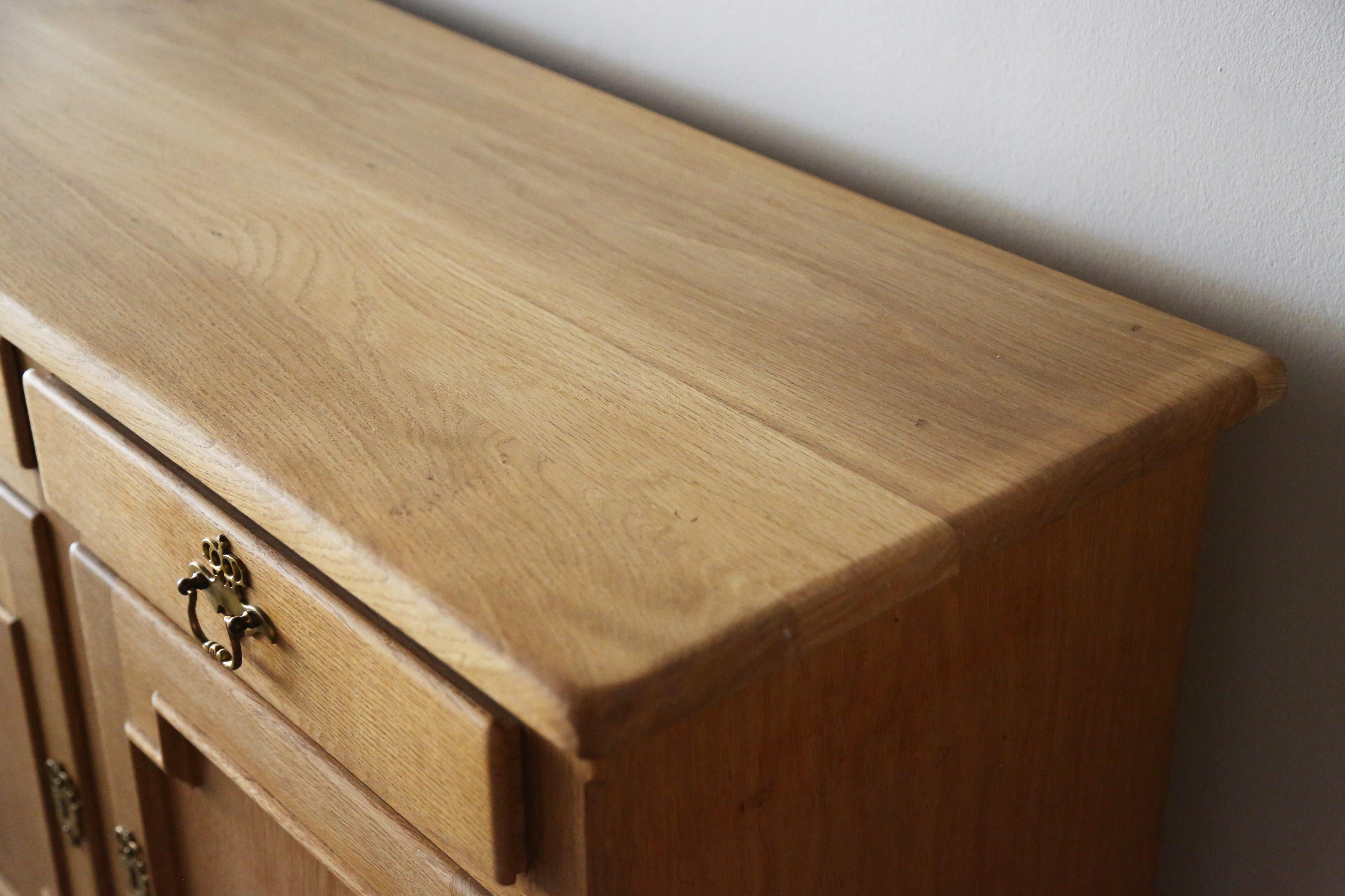 Mid Century Modern Sideboard Credenza after Henning Kjaernulf Solid White Oak 1