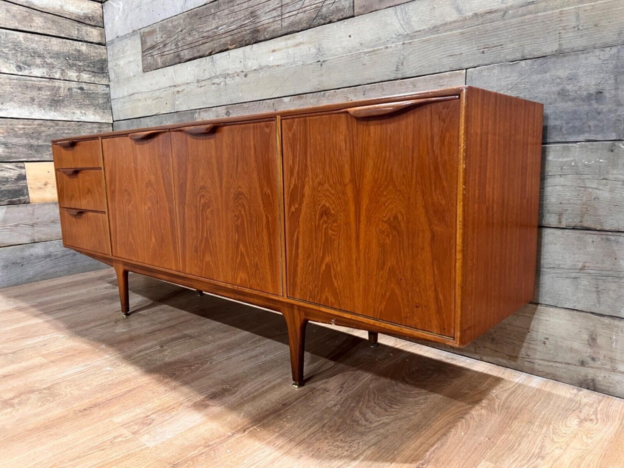 Mid-20th Century Mid Century Modern Sideboard Danish Teak Server by McIntosh For Sale