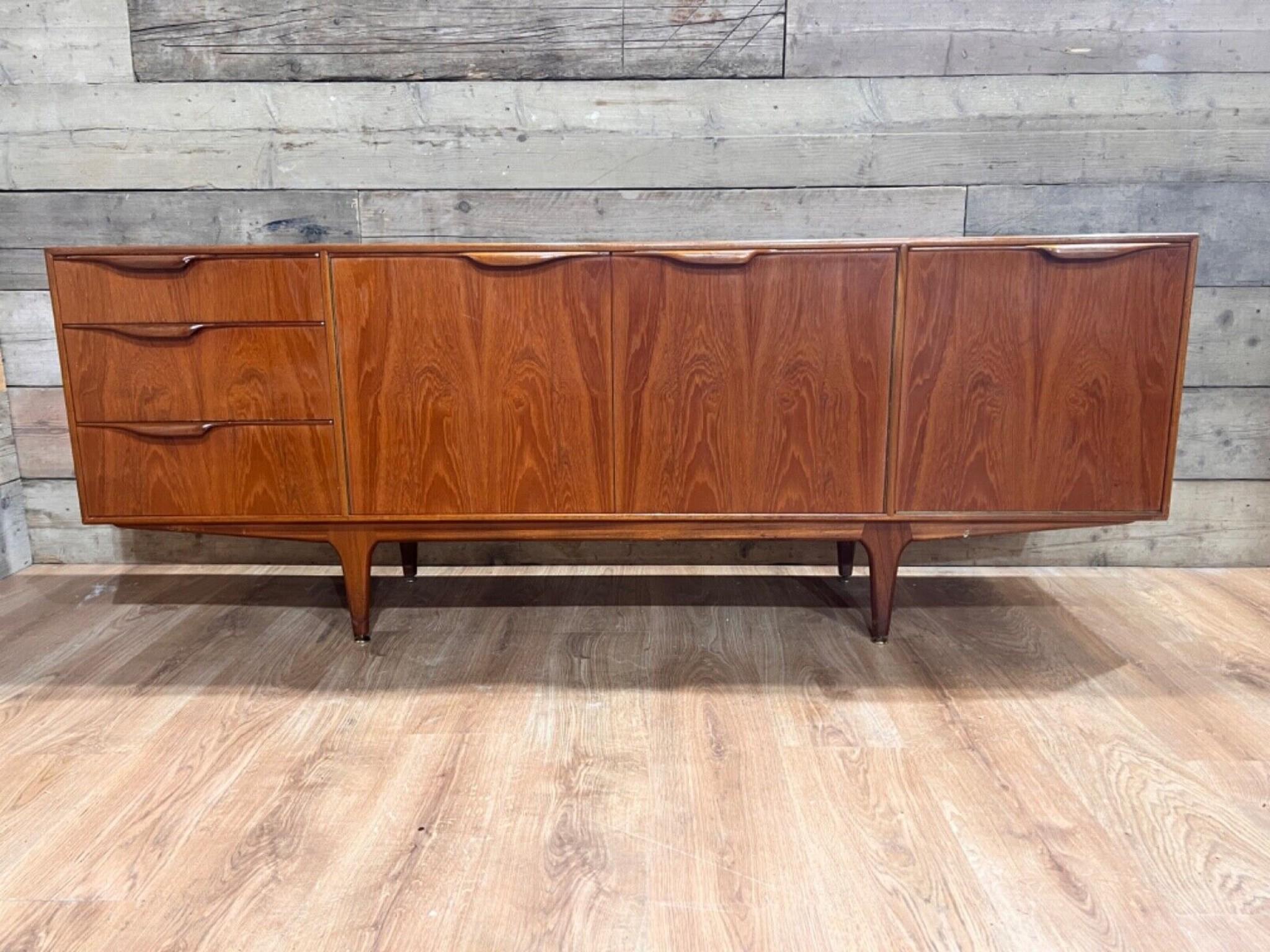 Mid Century Modern Sideboard Danish Teak Server by McIntosh For Sale 2