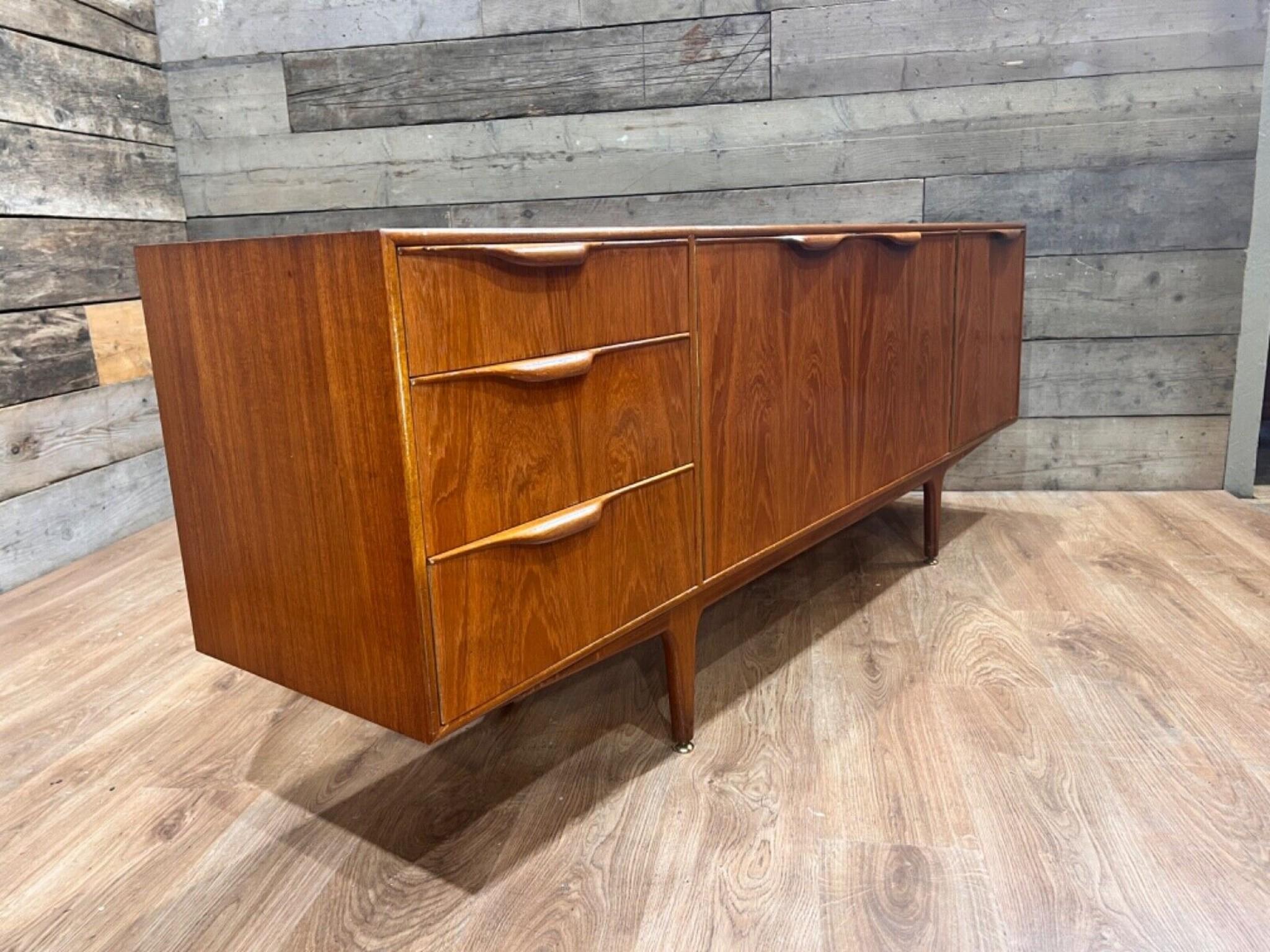 Mid Century Modern Sideboard Danish Teak Server by McIntosh For Sale 4