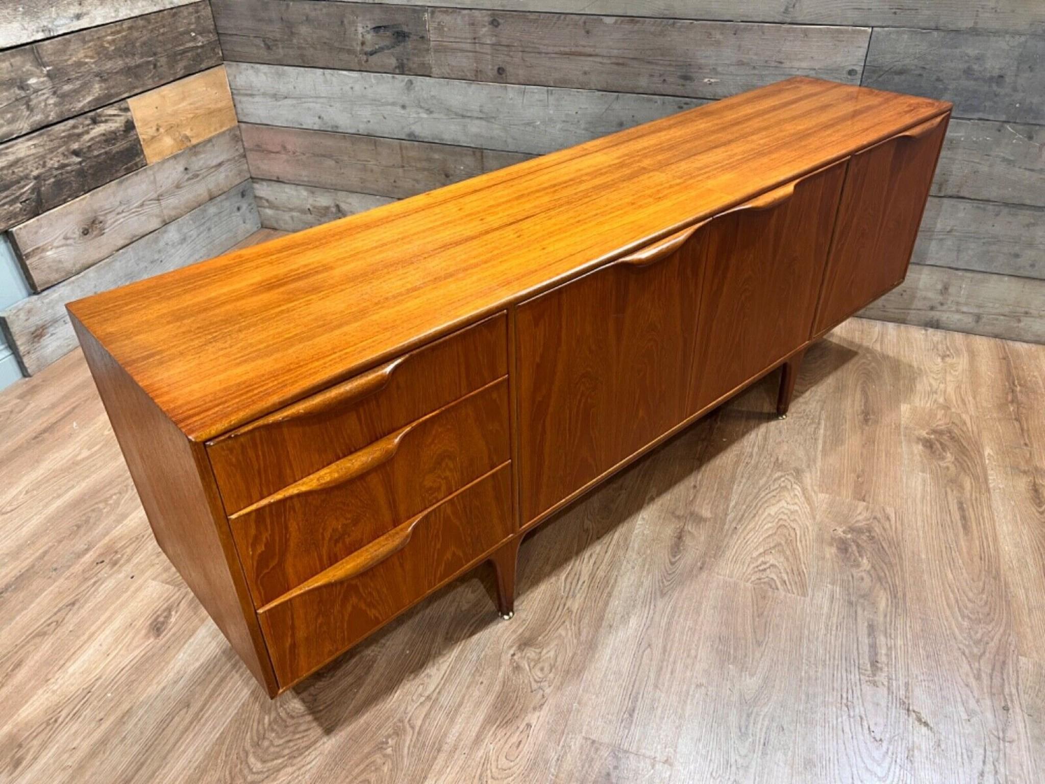 Mid Century Modern Sideboard Danish Teak Server by McIntosh For Sale 5