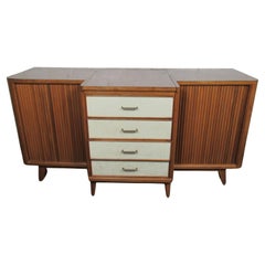 Mid-Century Modern Buffet with Built-In Hotplate