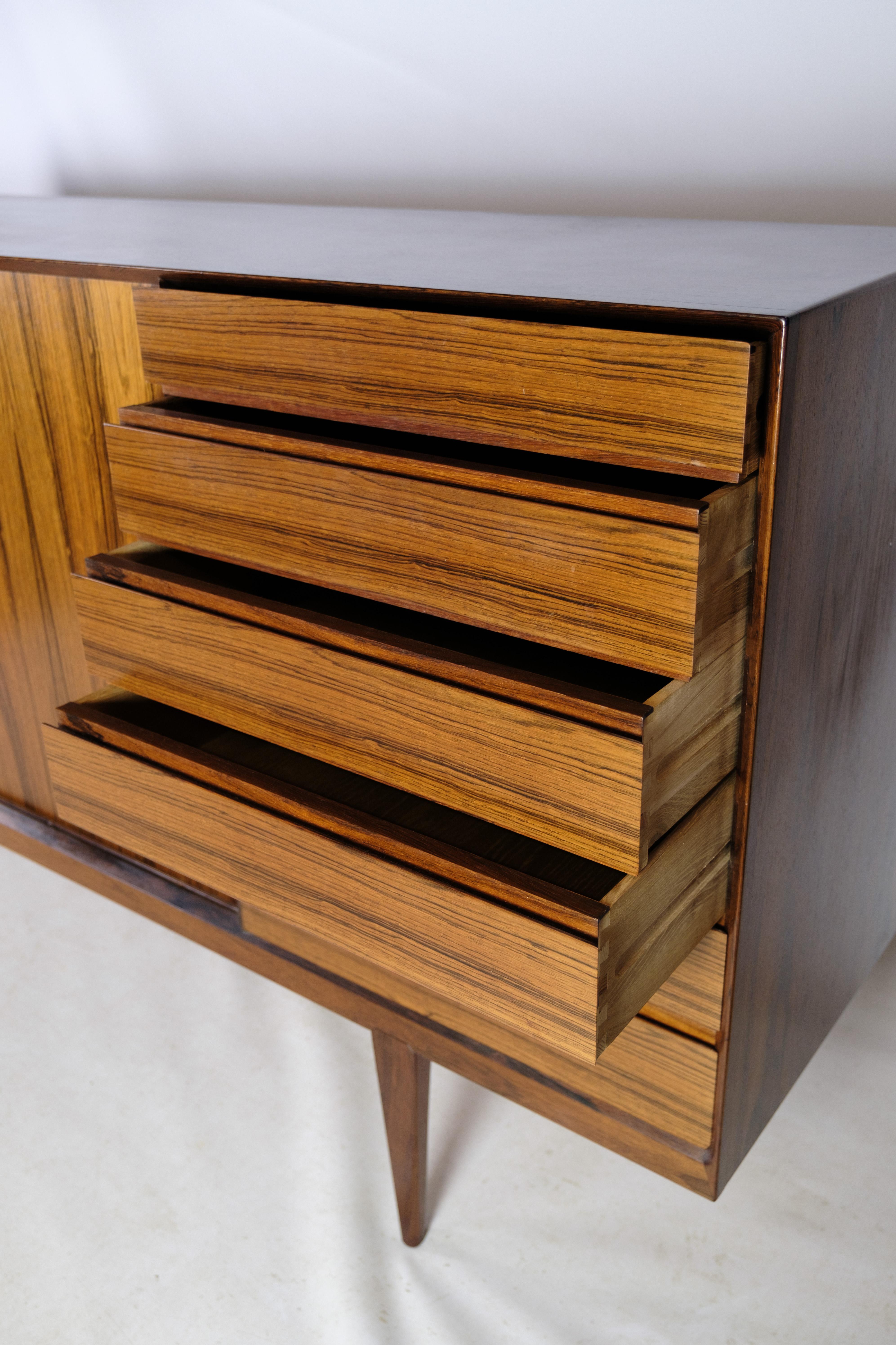 Sideboard In Rosewood Designed By Henry R. Hansen, By Brande Factory From 1960s For Sale 12