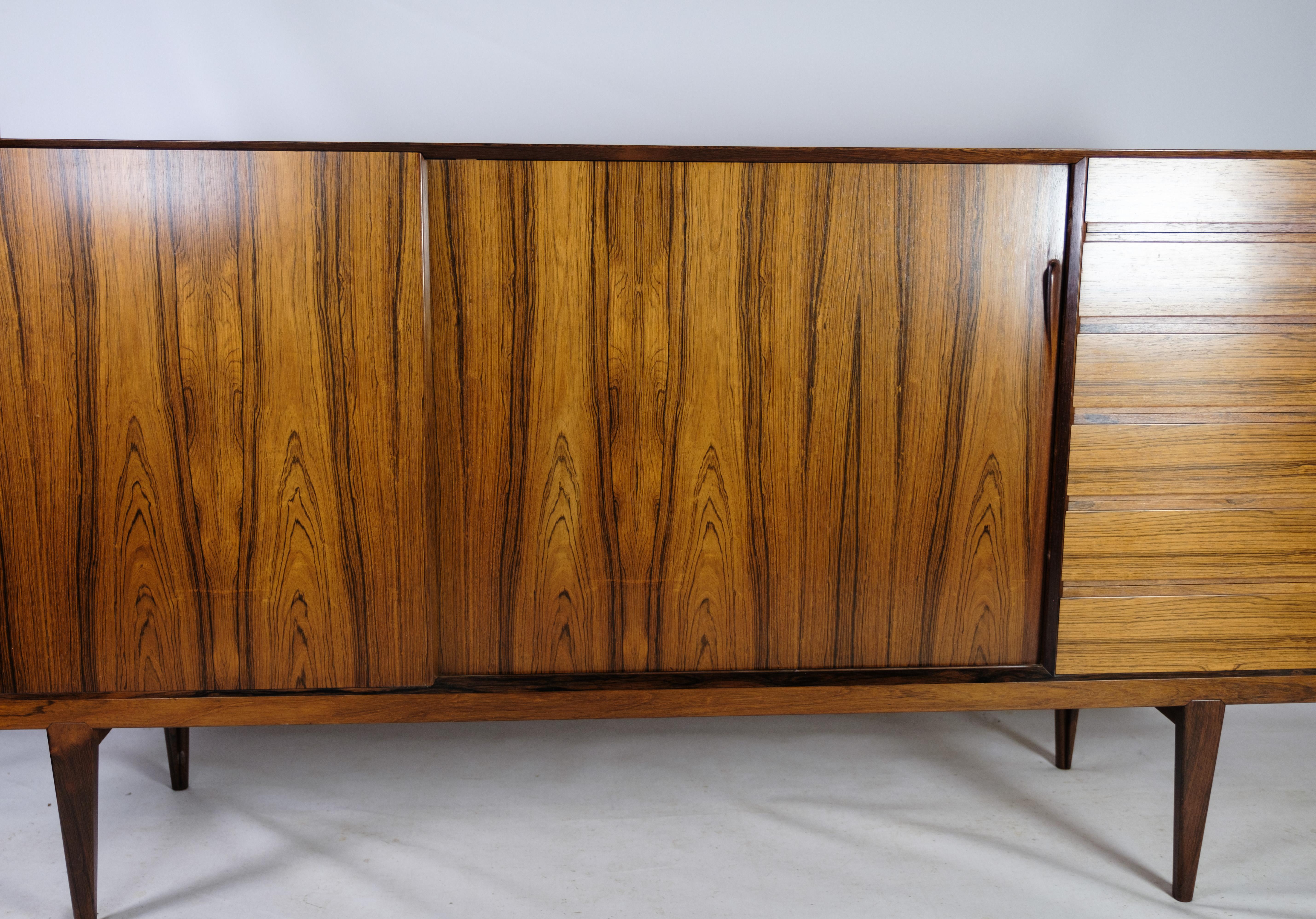 Sideboard In Rosewood Designed By Henry R. Hansen, By Brande Factory From 1960s In Good Condition For Sale In Lejre, DK