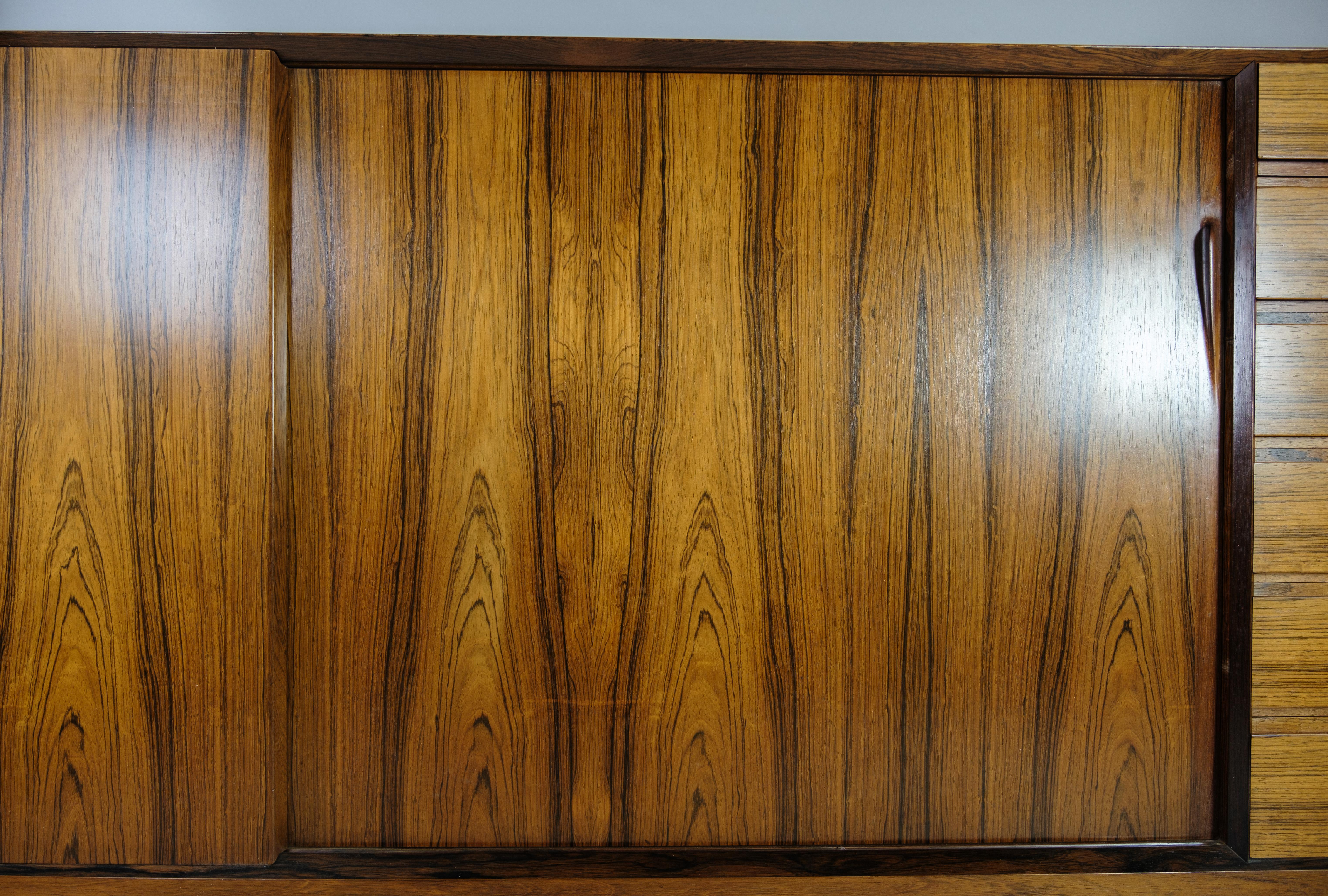Sideboard In Rosewood Designed By Henry R. Hansen, By Brande Factory From 1960s For Sale 1
