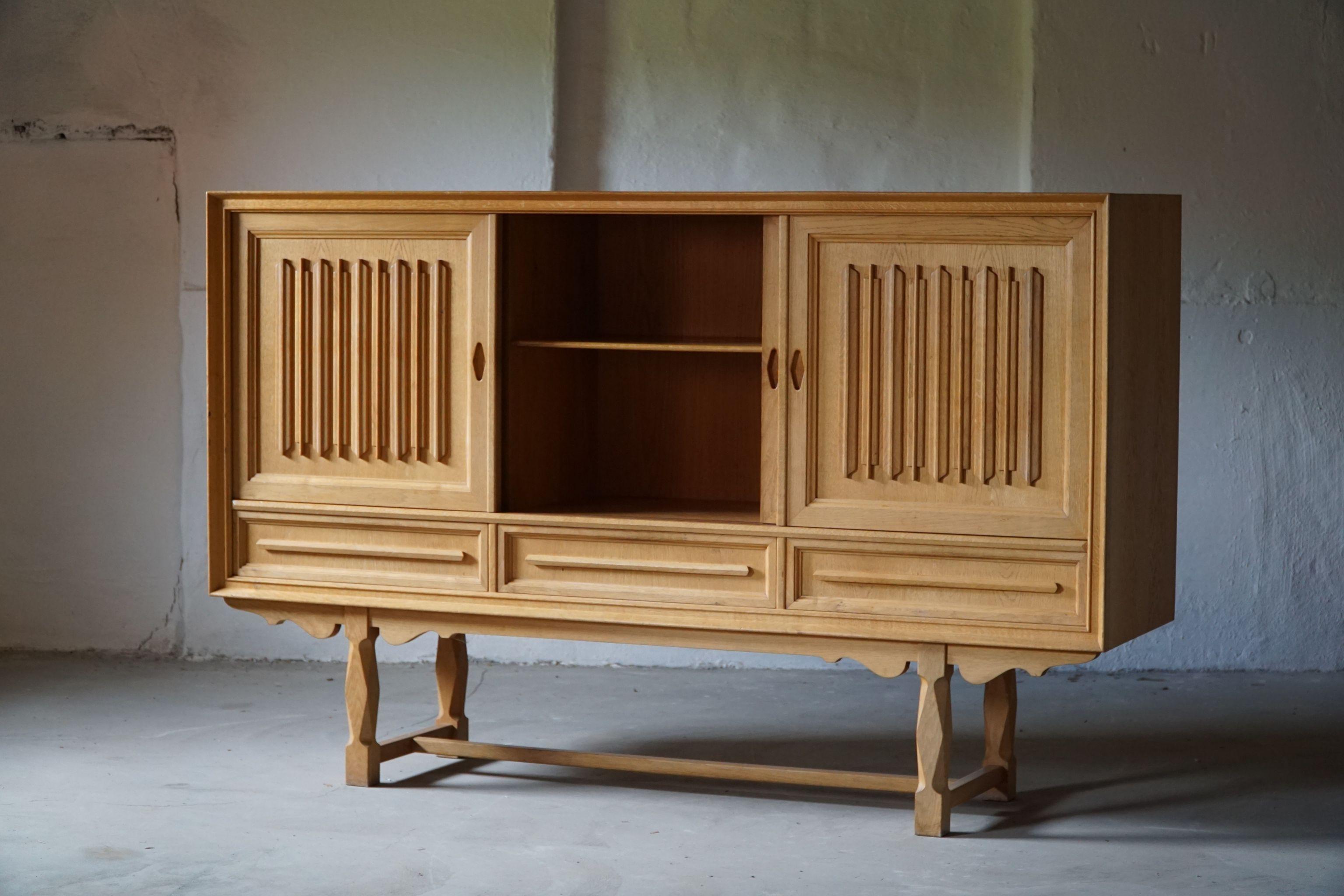 Mid-Century Modern Sideboard in Solid Oak, Made by a Danish Cabinetmaker, 1960s 5
