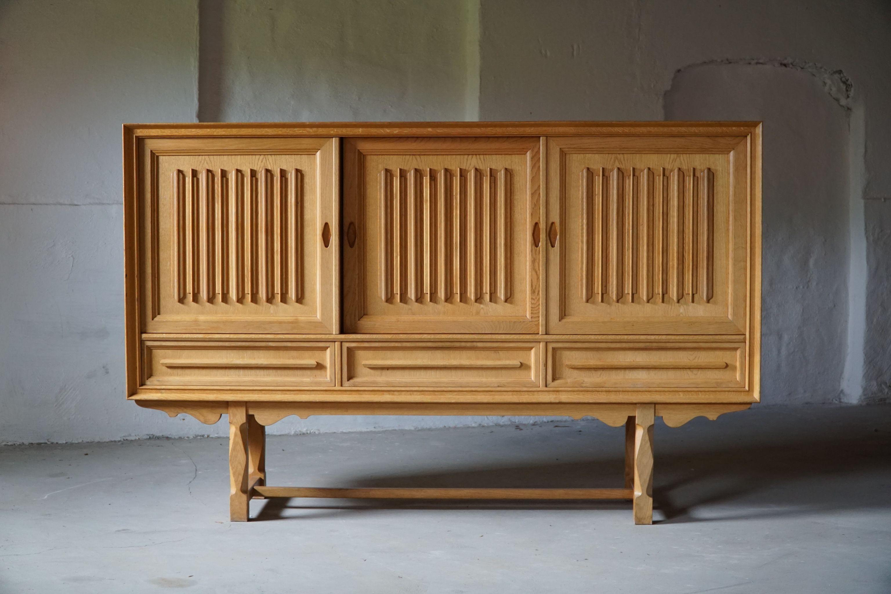 Mid-Century Modern Sideboard in Solid Oak, Made by a Danish Cabinetmaker, 1960s 6