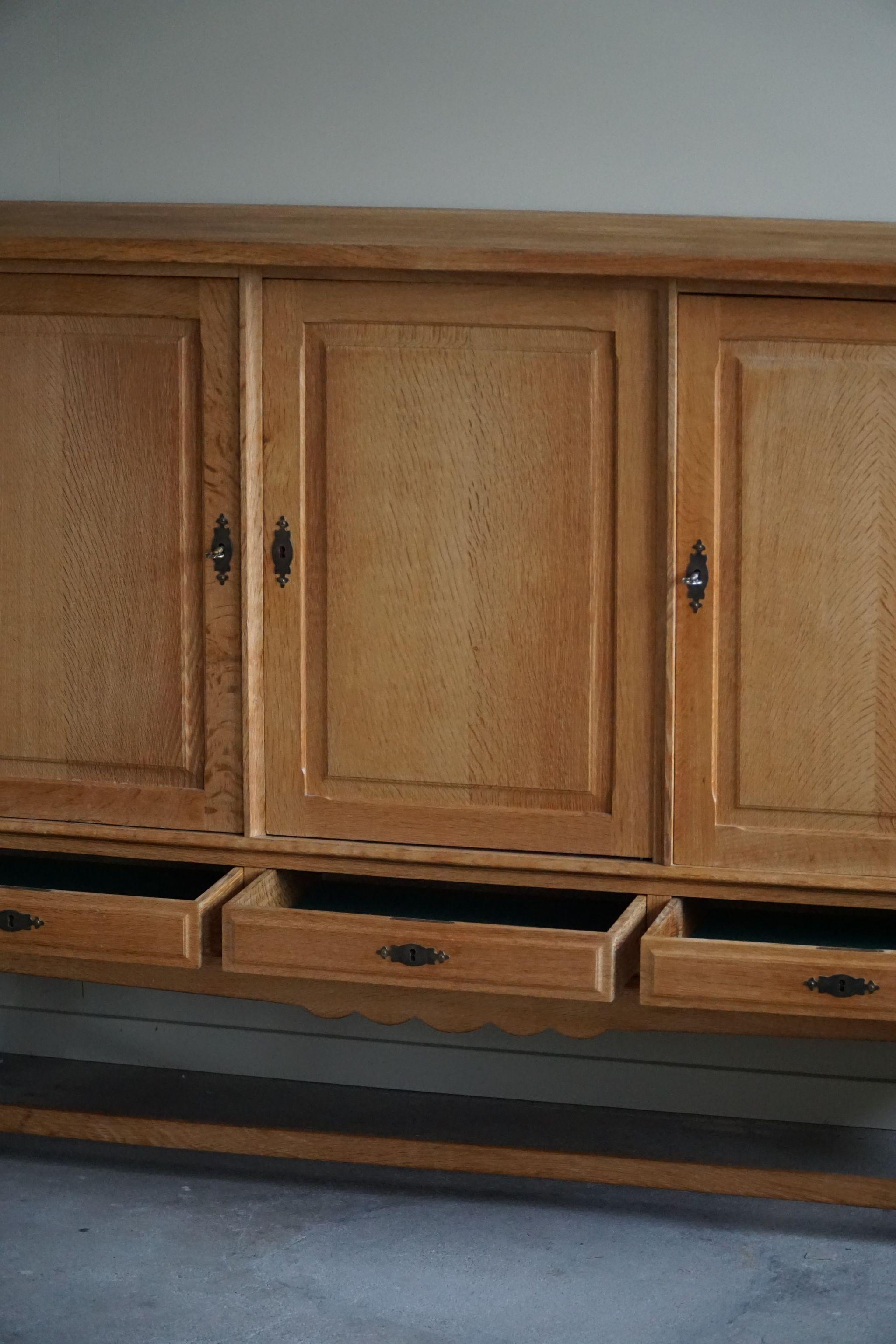 Mid-Century Modern Sideboard in Solid Oak, Made by a Danish Cabinetmaker, 1960s 5