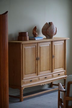 Mid-Century Modern Sideboard in Solid Oak, Made by a Danish Cabinetmaker, 1960s