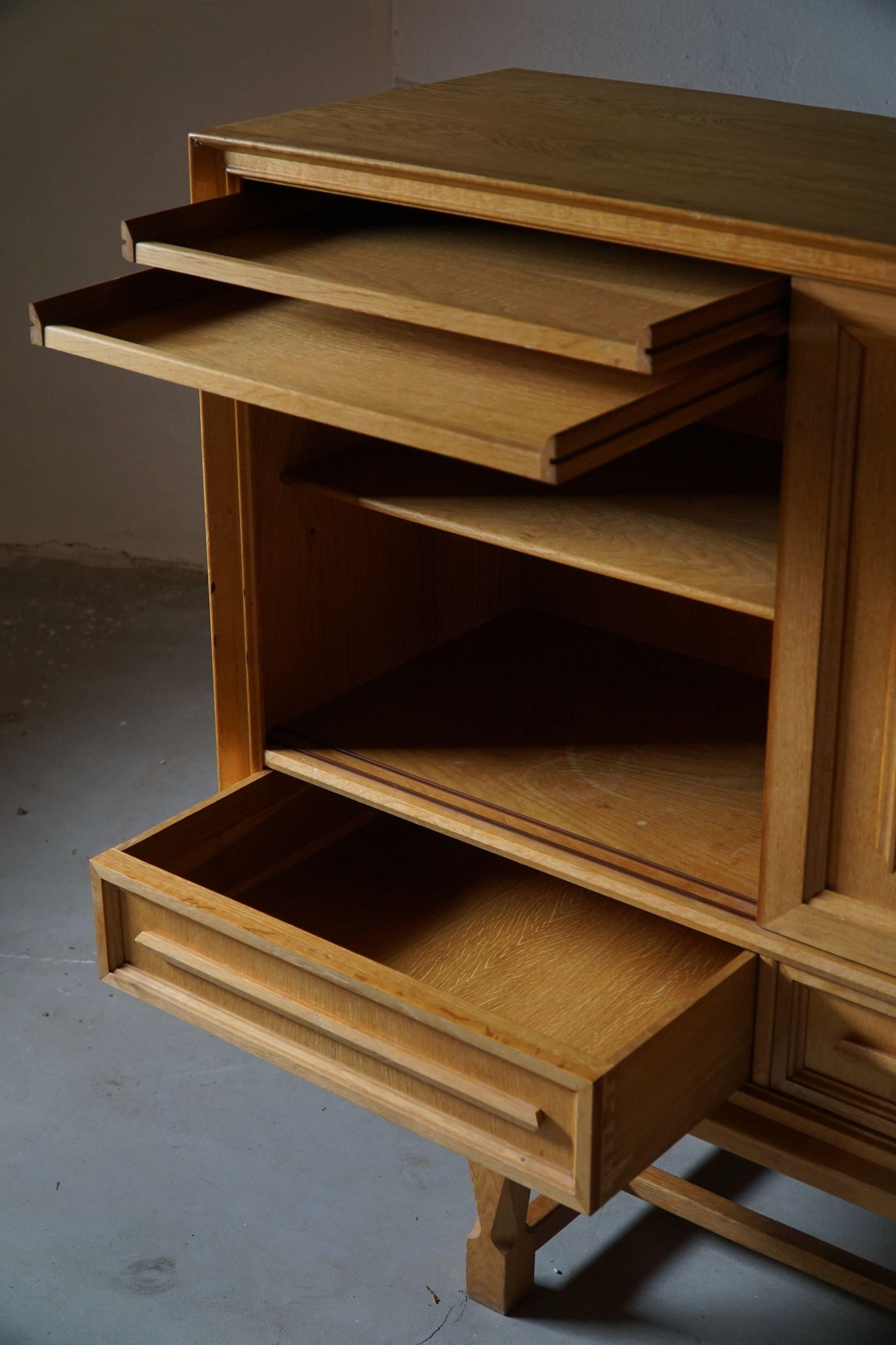 20th Century Mid-Century Modern Sideboard in Solid Oak, Made by a Danish Cabinetmaker, 1960s