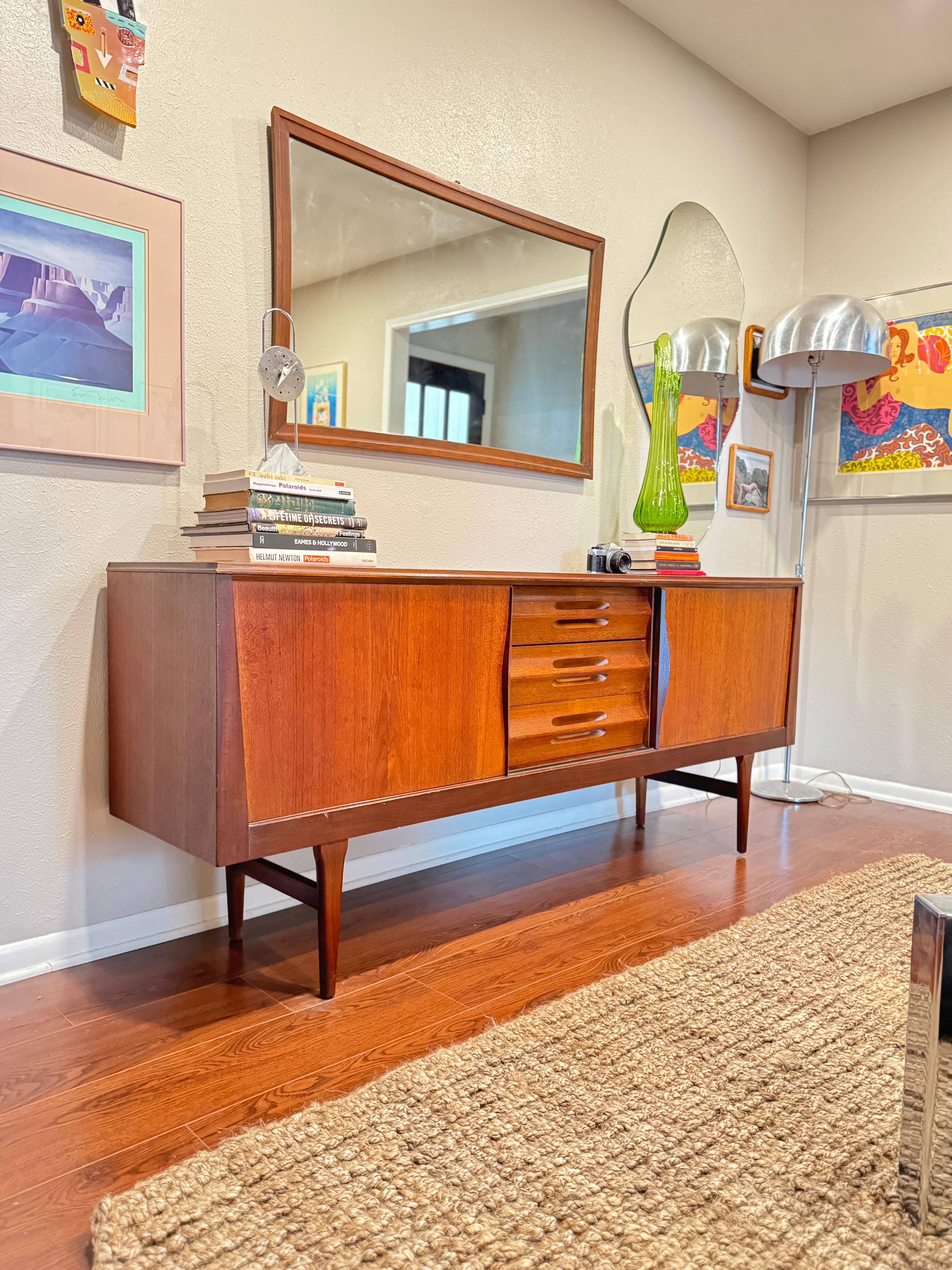 Mid century modern sideboard made of teak, circa 1960’s For Sale 8