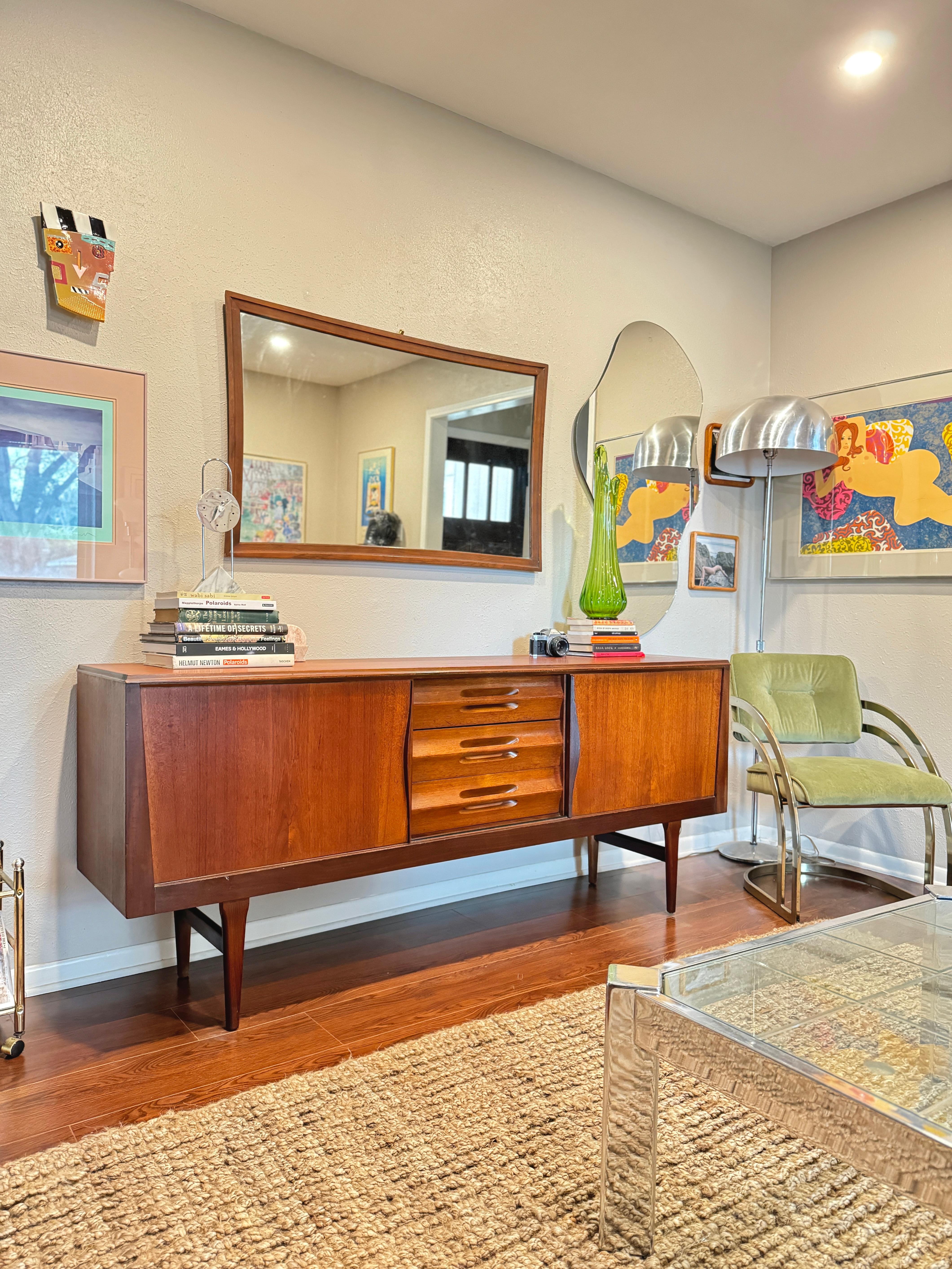Unknown Mid century modern sideboard made of teak, circa 1960’s For Sale