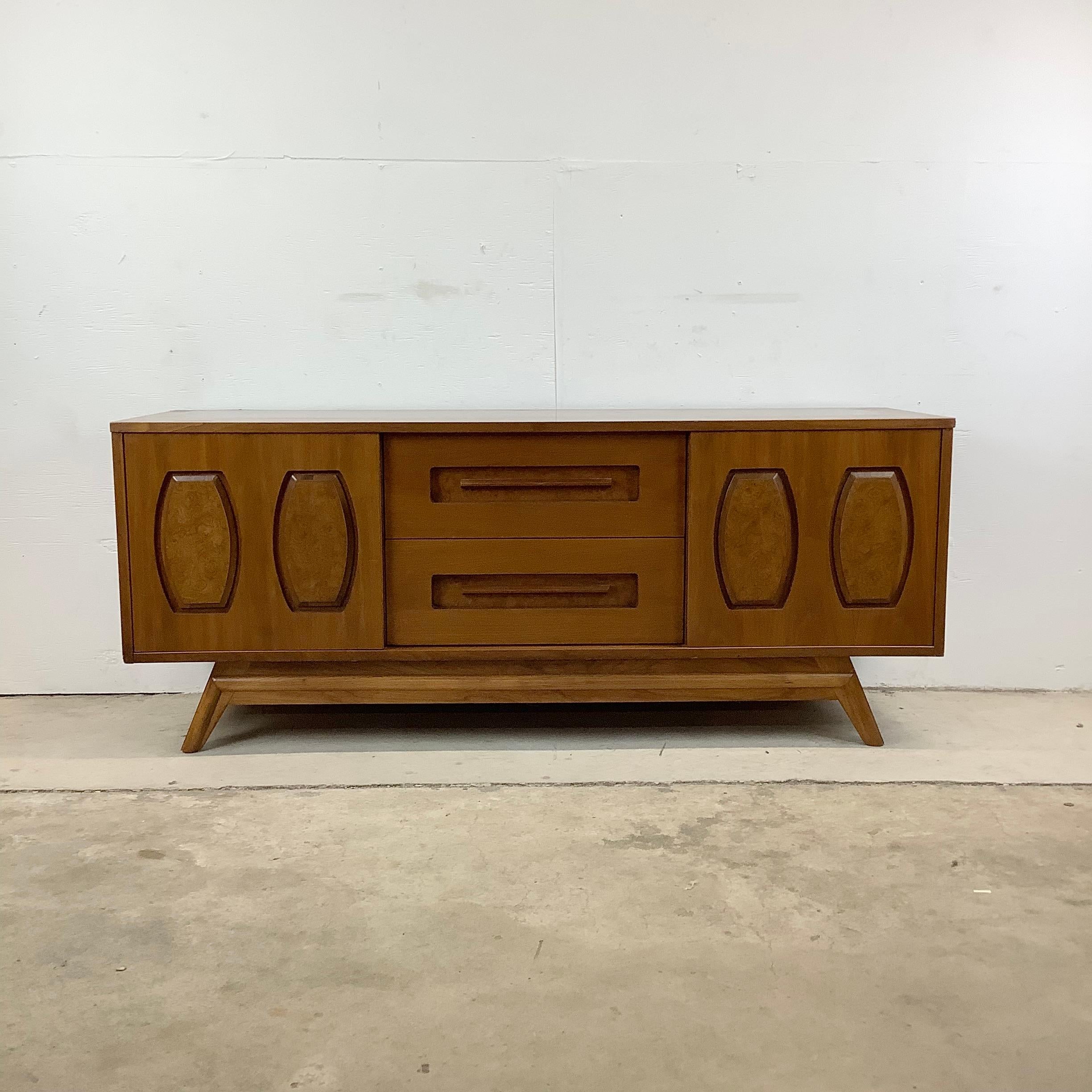20th Century Mid-Century Modern Sideboard with China Cabinet Display