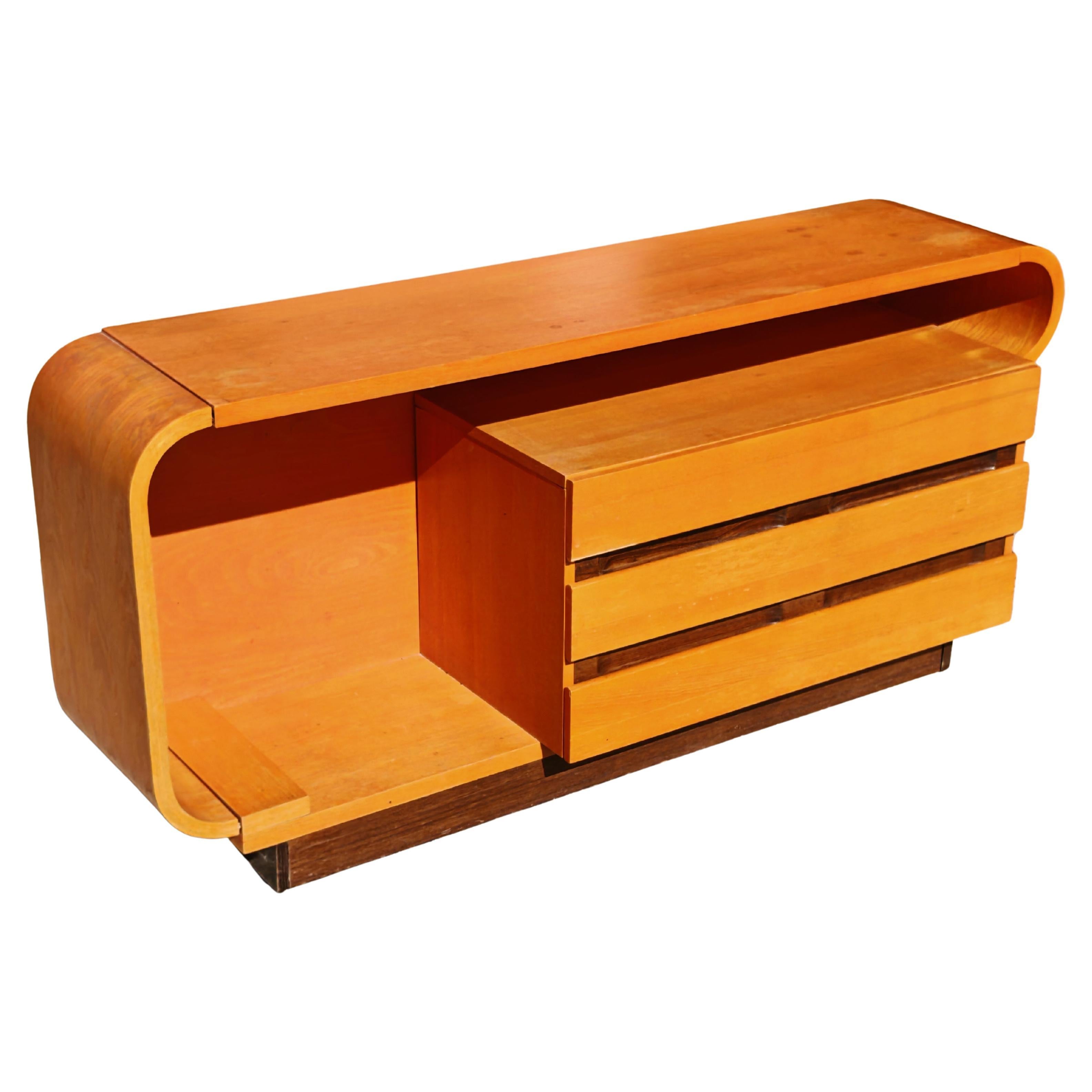 Mid Century Modern Sideboard with shelves in style of Pierre Cardin, Italy 1970s