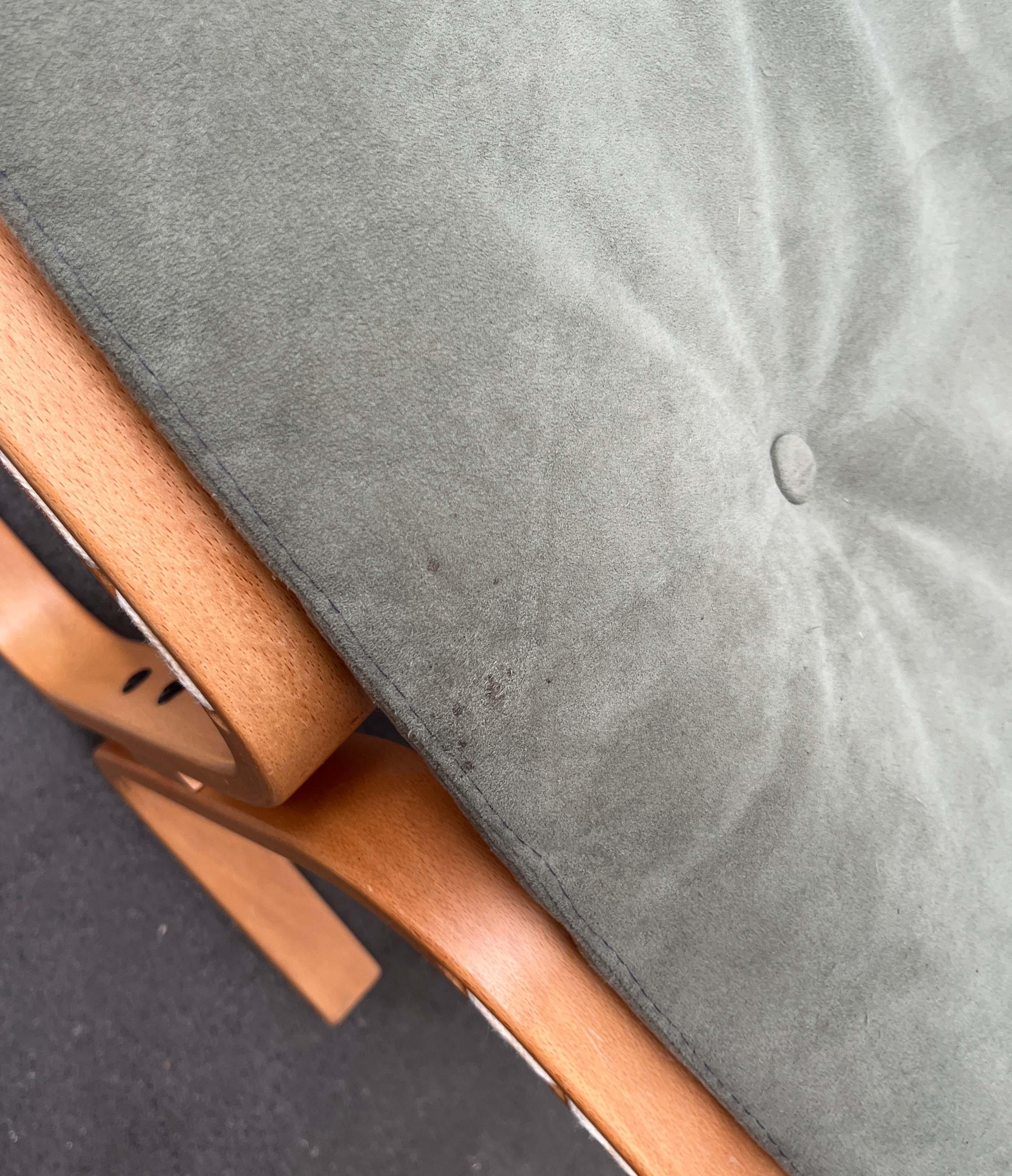 Sgabello Siesta moderno di metà secolo Greene & Greene in pelle nubuk Ingmar Relling Westnofa in vendita 12