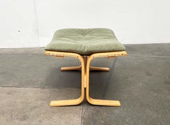 Mid-Century Modern Siesta Fußhocker Grün Nubukleder Ingmar Relling Westnofa