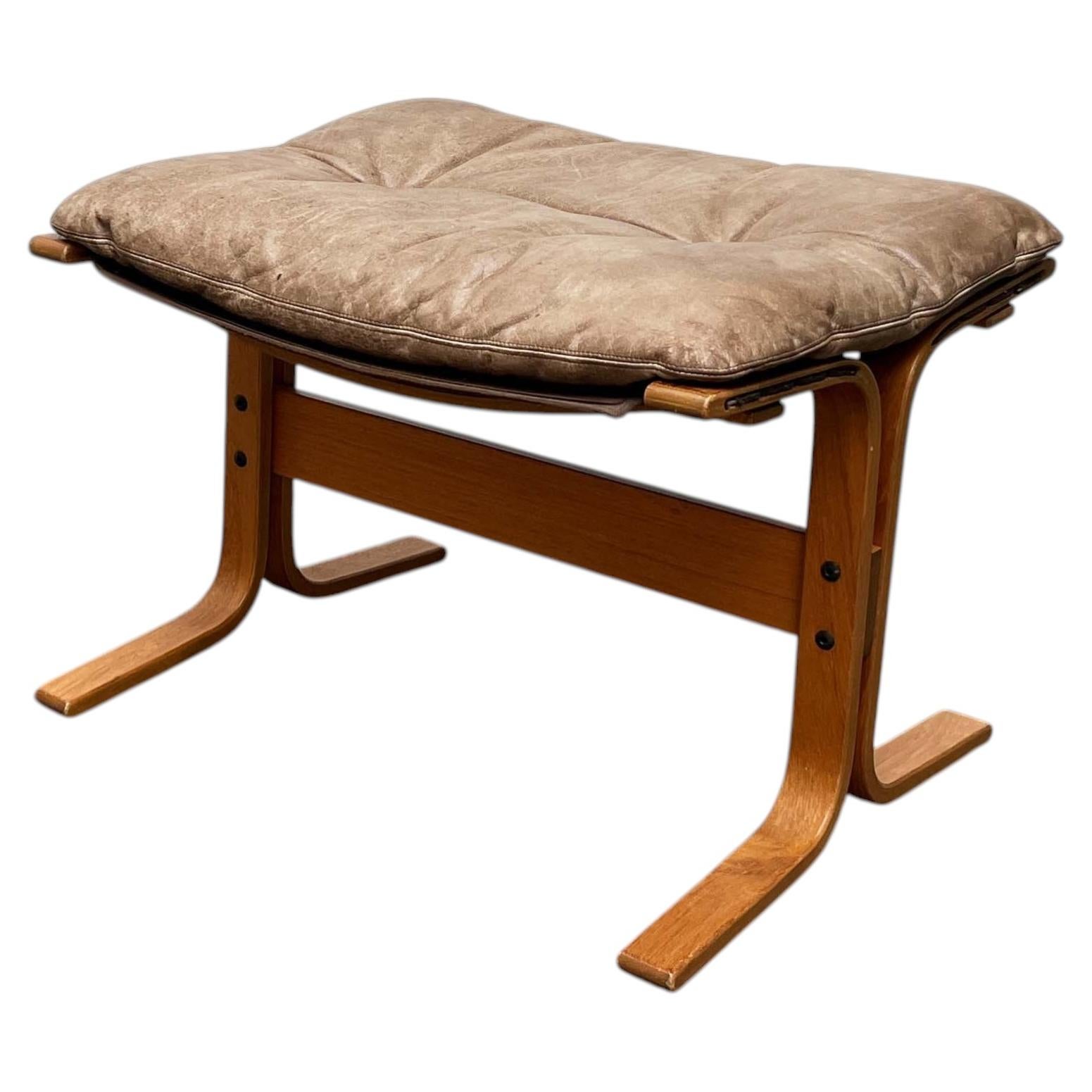 Mid-Century Modern Siesta Leather Footstool Ingmar Relling for Westnofa, 1960s