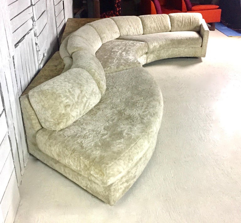 MidCentury Modern Signed Adrian Pearsall Curved Serpentine Sectional