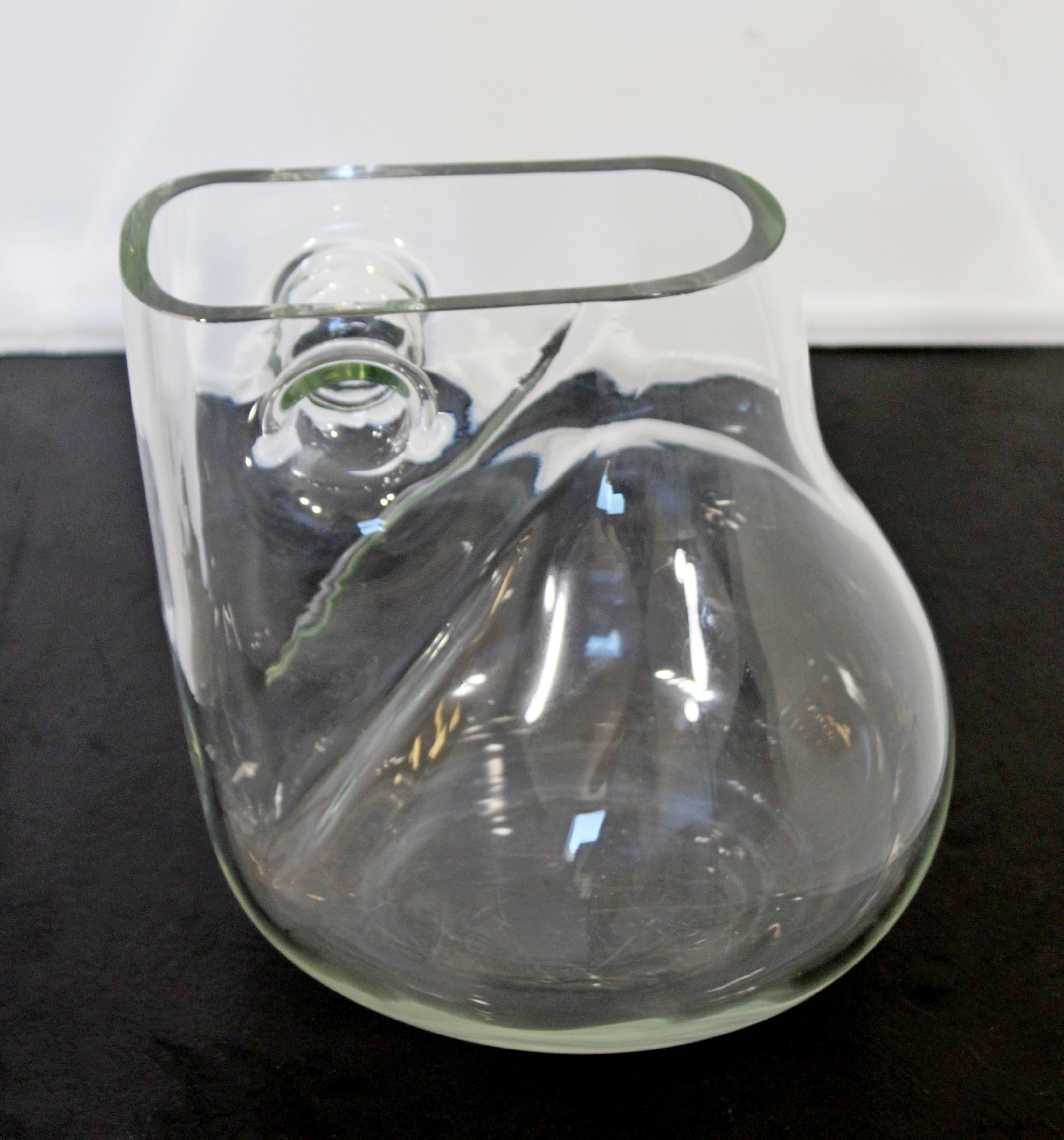 Italian Mid-Century Modern Signed Alfredo Barbini Murano Glass Art Vase Pitcher, Italy