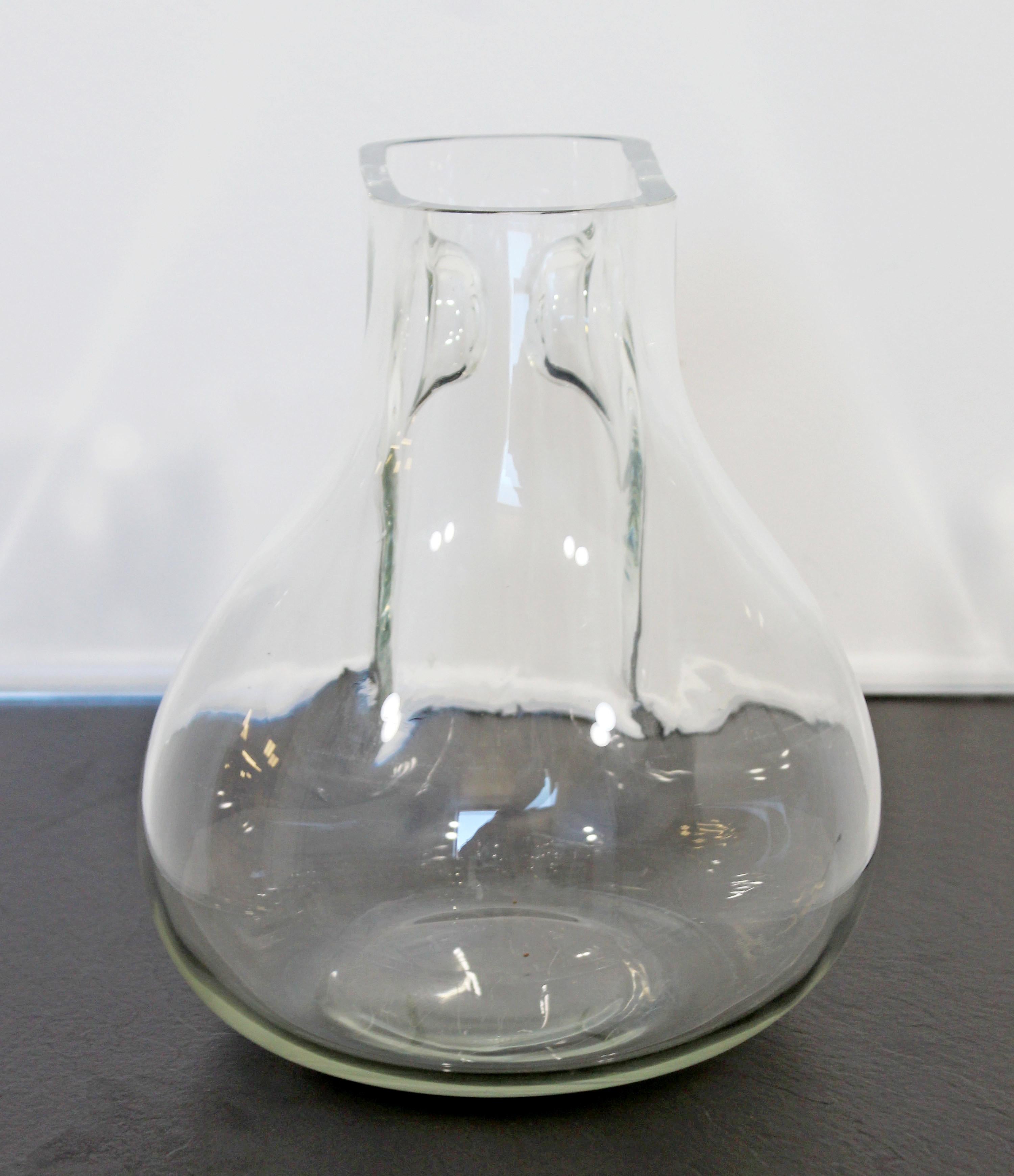 Mid-Century Modern Signed Alfredo Barbini Murano Glass Art Vase Pitcher, Italy In Good Condition In Keego Harbor, MI