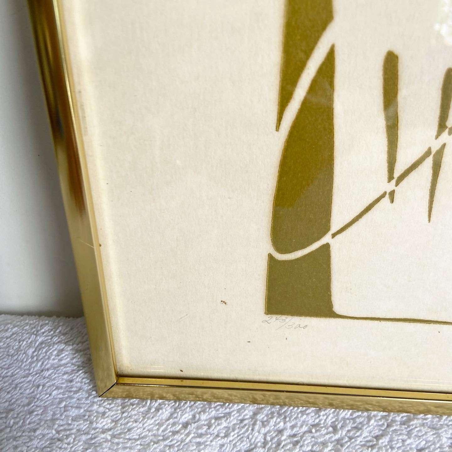 Toile Paire de lithographies de Marli signées et encadrées The Moderns en vente