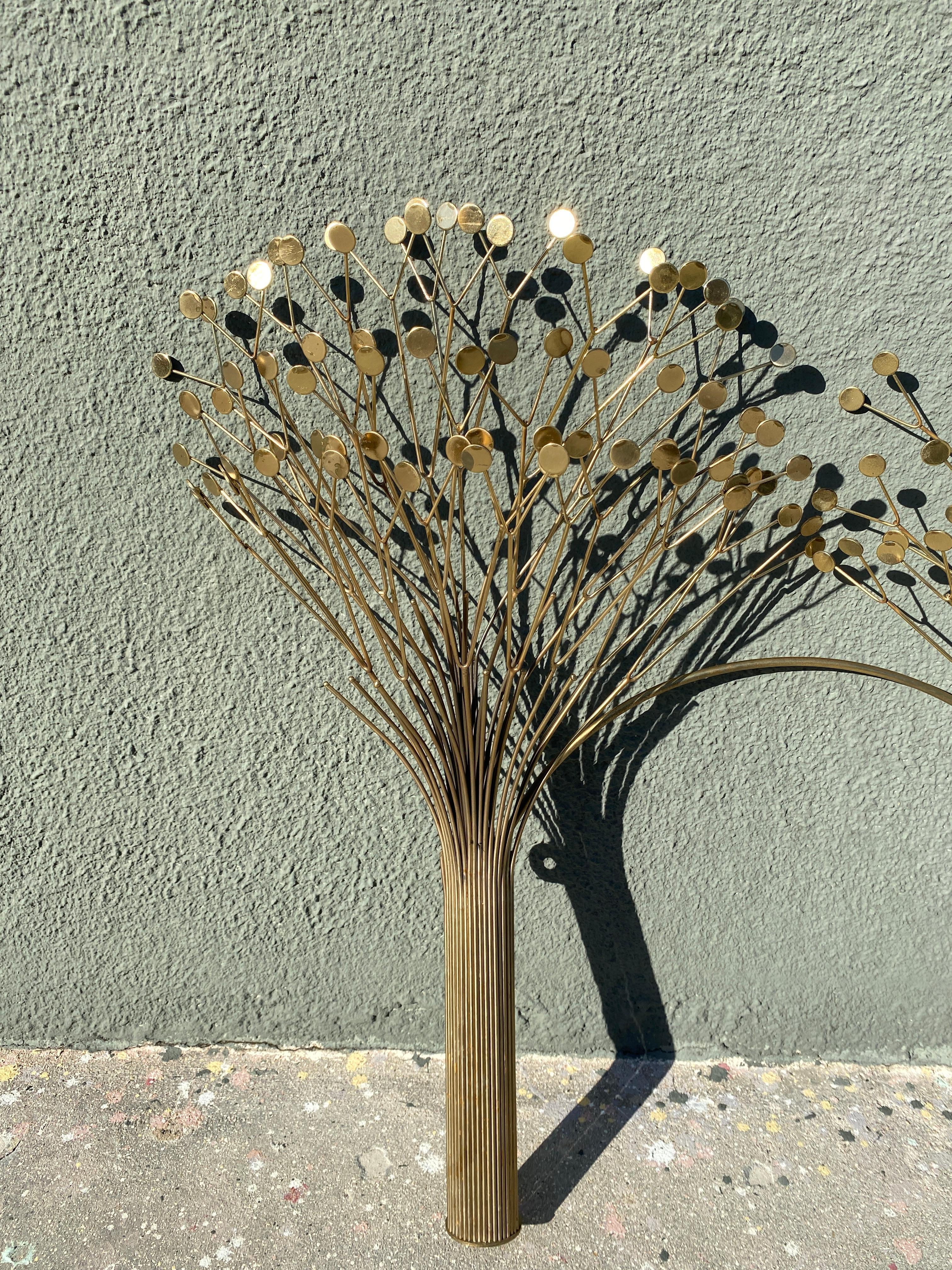 Américain Sculpture d'arbres en laiton signée Curtis Jere, mi-siècle moderne en vente