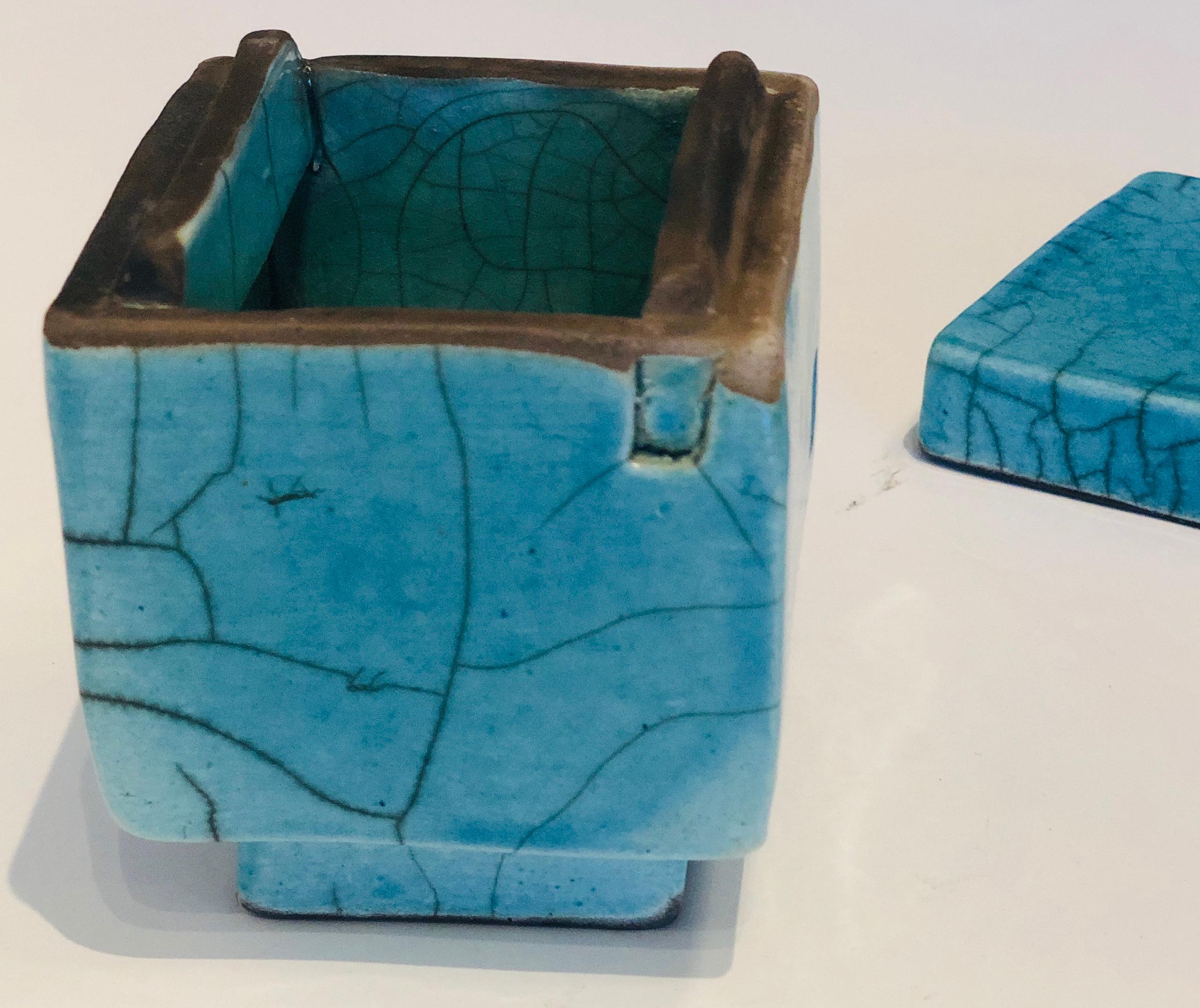 Mid-Century Modern Signed E. Simpson Clay Pottery Trinket Decorative Box 1