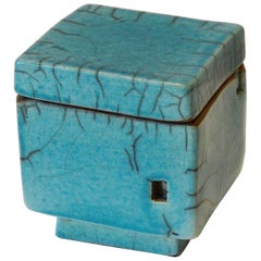 Mid-Century Modern Signed E. Simpson Clay Pottery Trinket Decorative Box