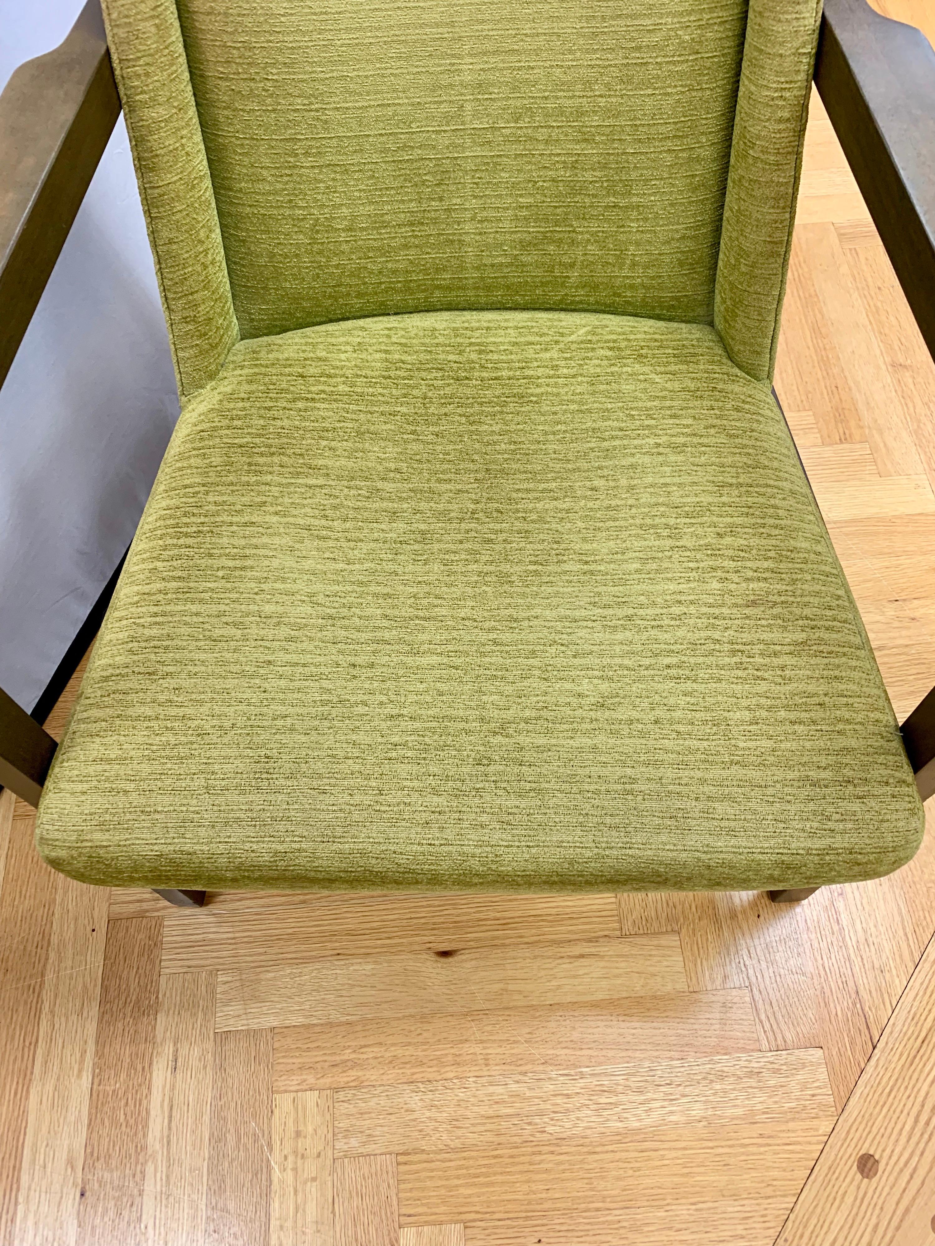 Fabric Mid-Century Modern Signed Edward Wormley Dunbar Lounge Chair
