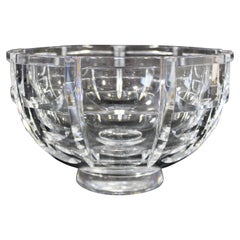 Mid-Century Modern Signed Glass Art Bowl Table Orrefors