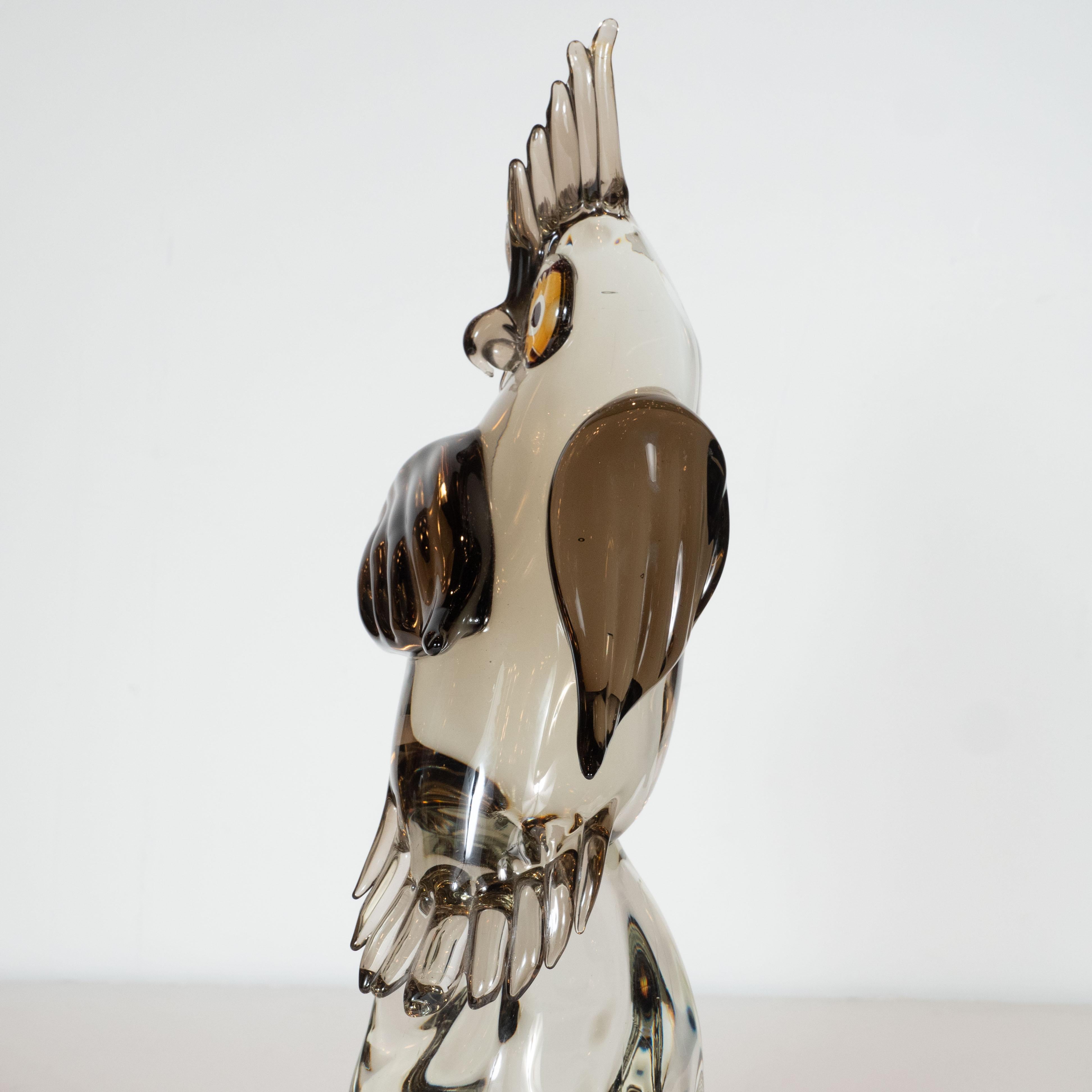 Mid-Century Modern Signed Hand Blown Murano Owl Sculpture by Licio Zanetti 3