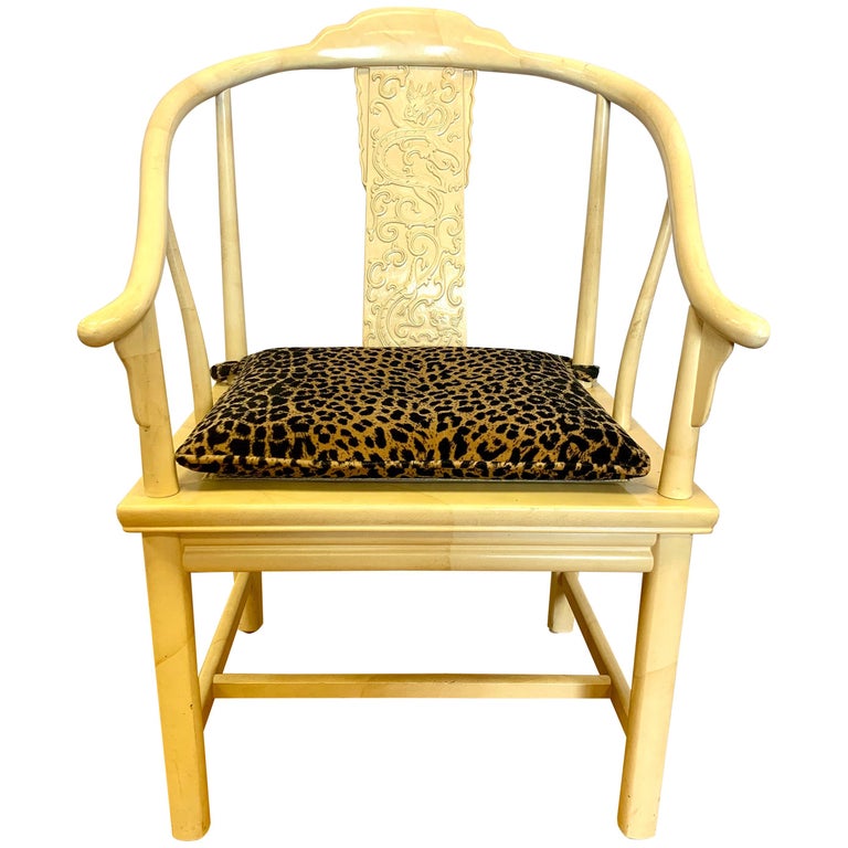 MidCentury Modern Signed Henredon James Mont Carved Lacquered