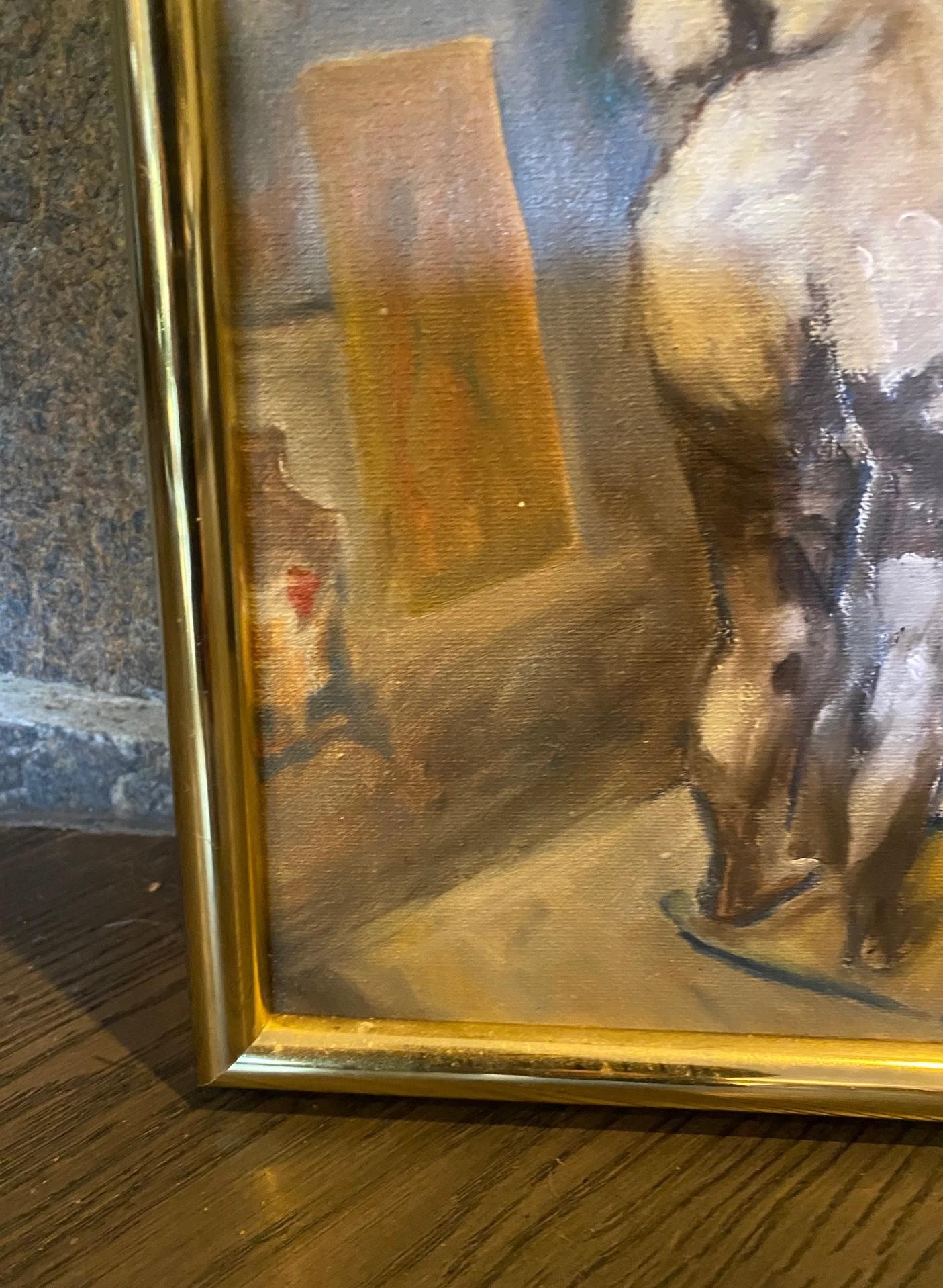 Mid-Century Modern Signed Impressionist Original Nude Female Abstract Painting For Sale 4