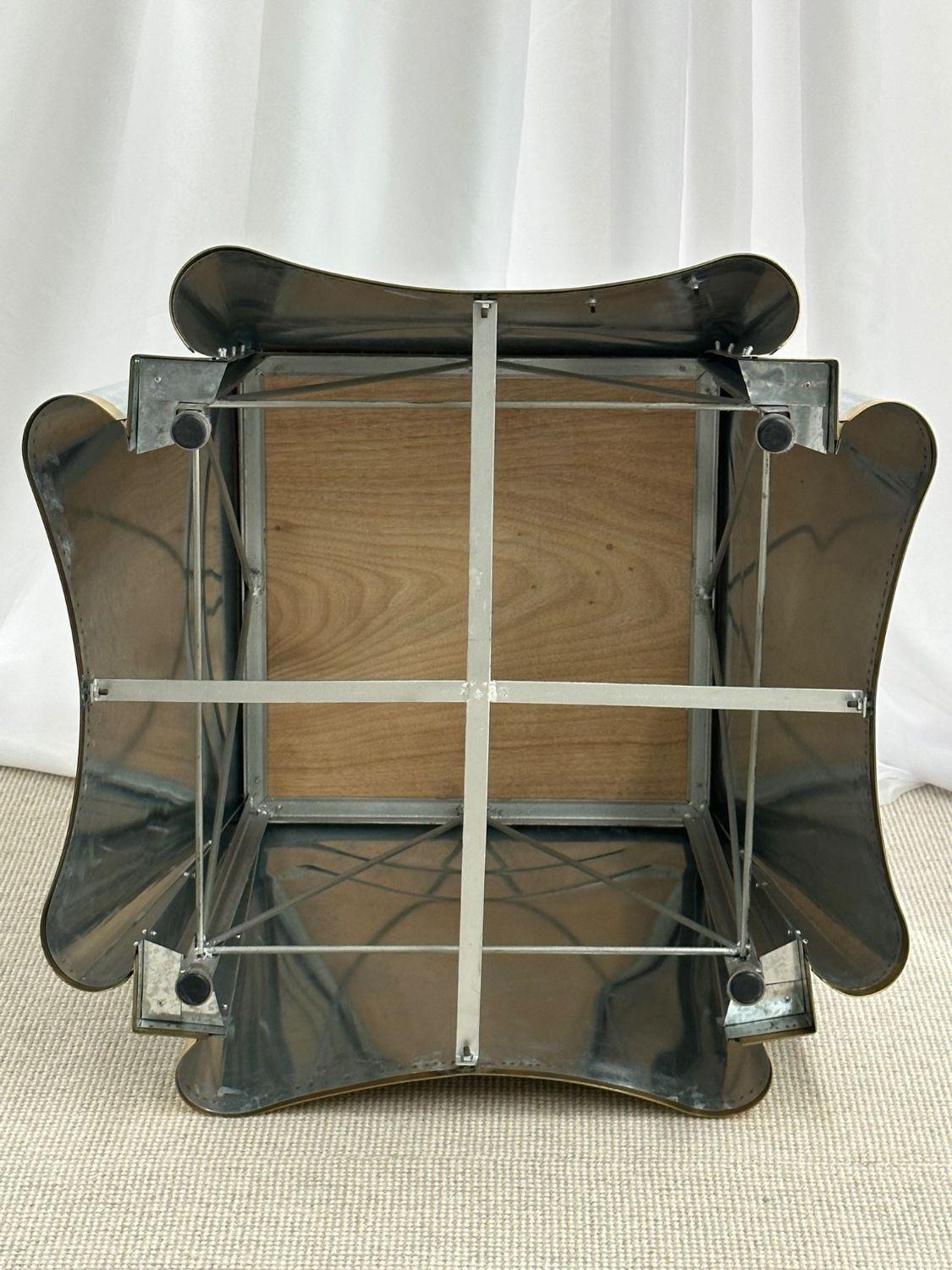 John Dickinson, Sutherland, Modern Drape End Table, Galvanized Steel, 2000s For Sale 12